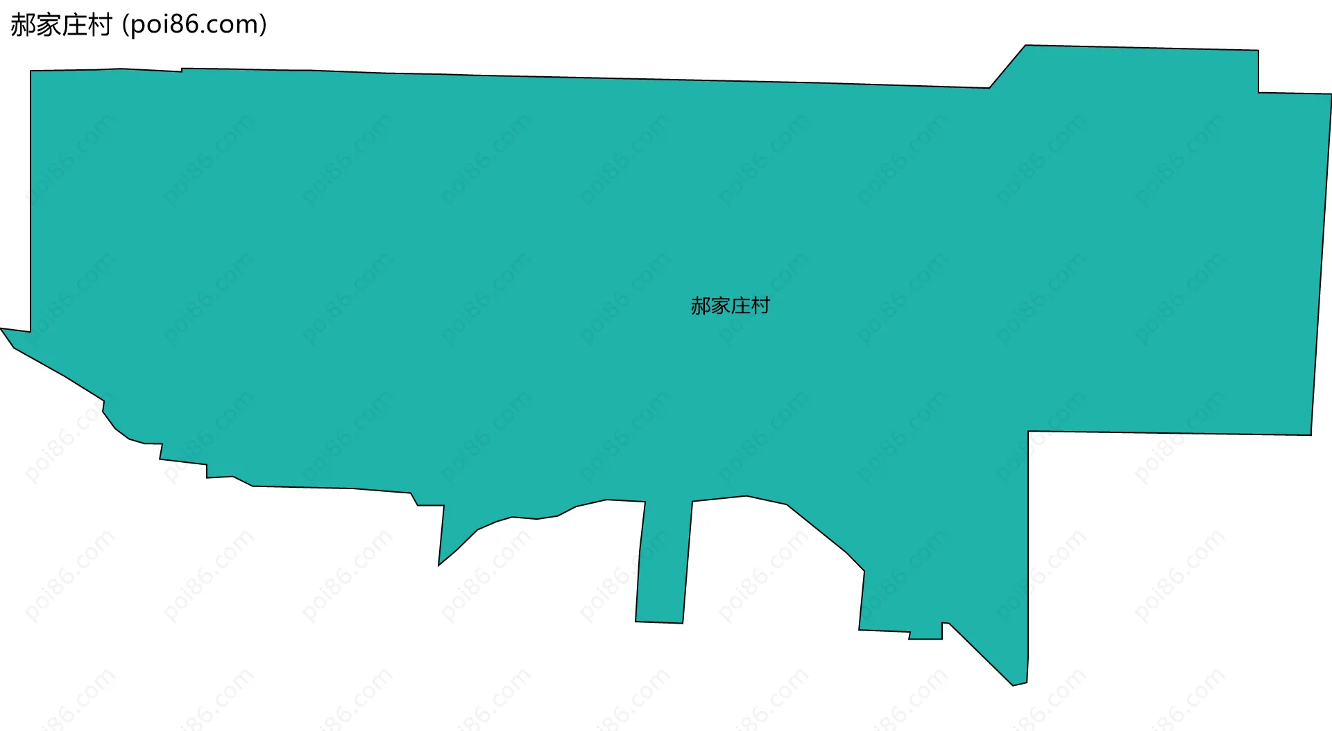 郝家庄村边界地图
