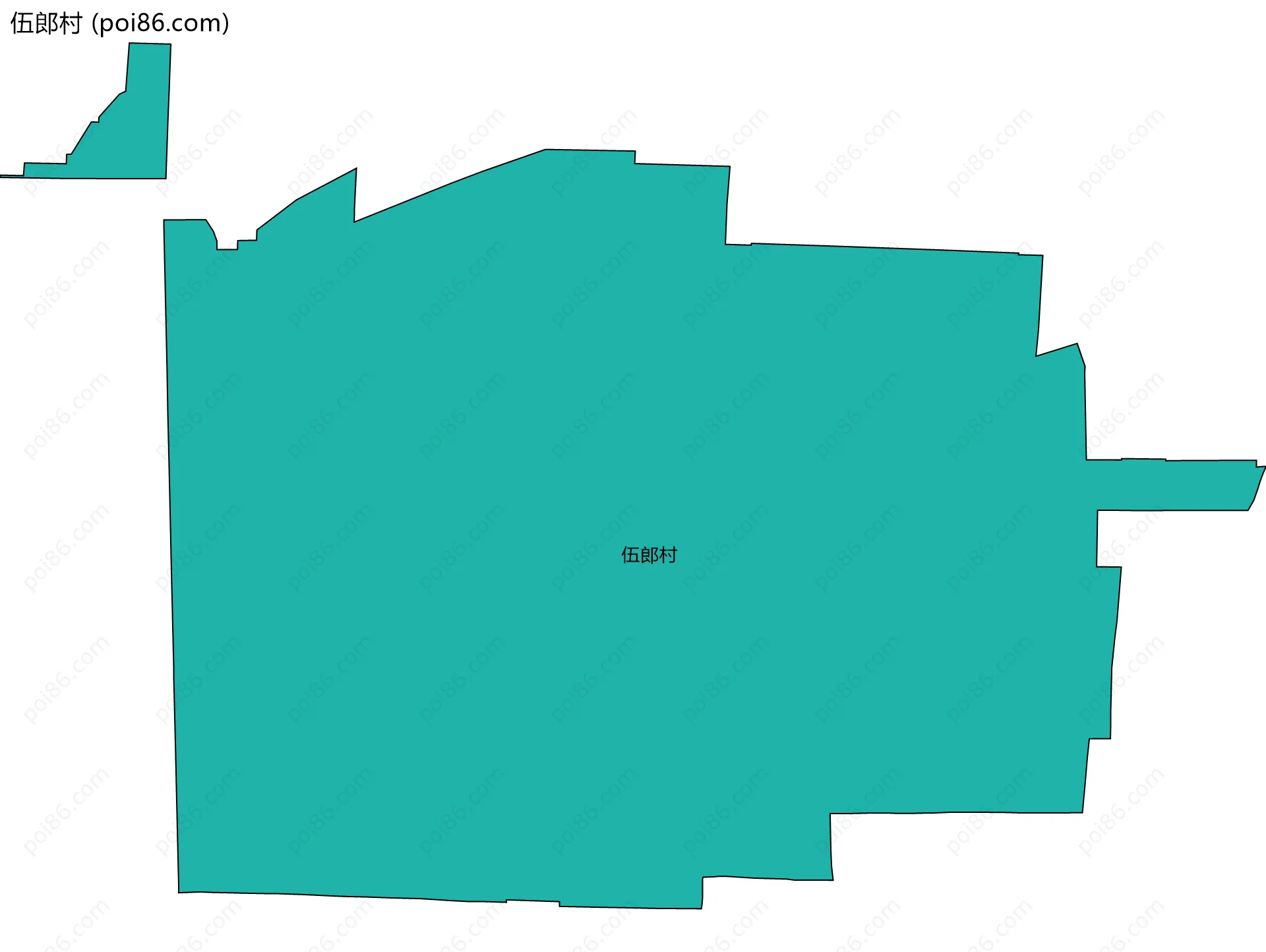 伍郎村边界地图