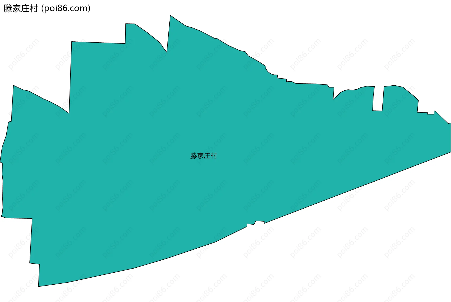 滕家庄村边界地图