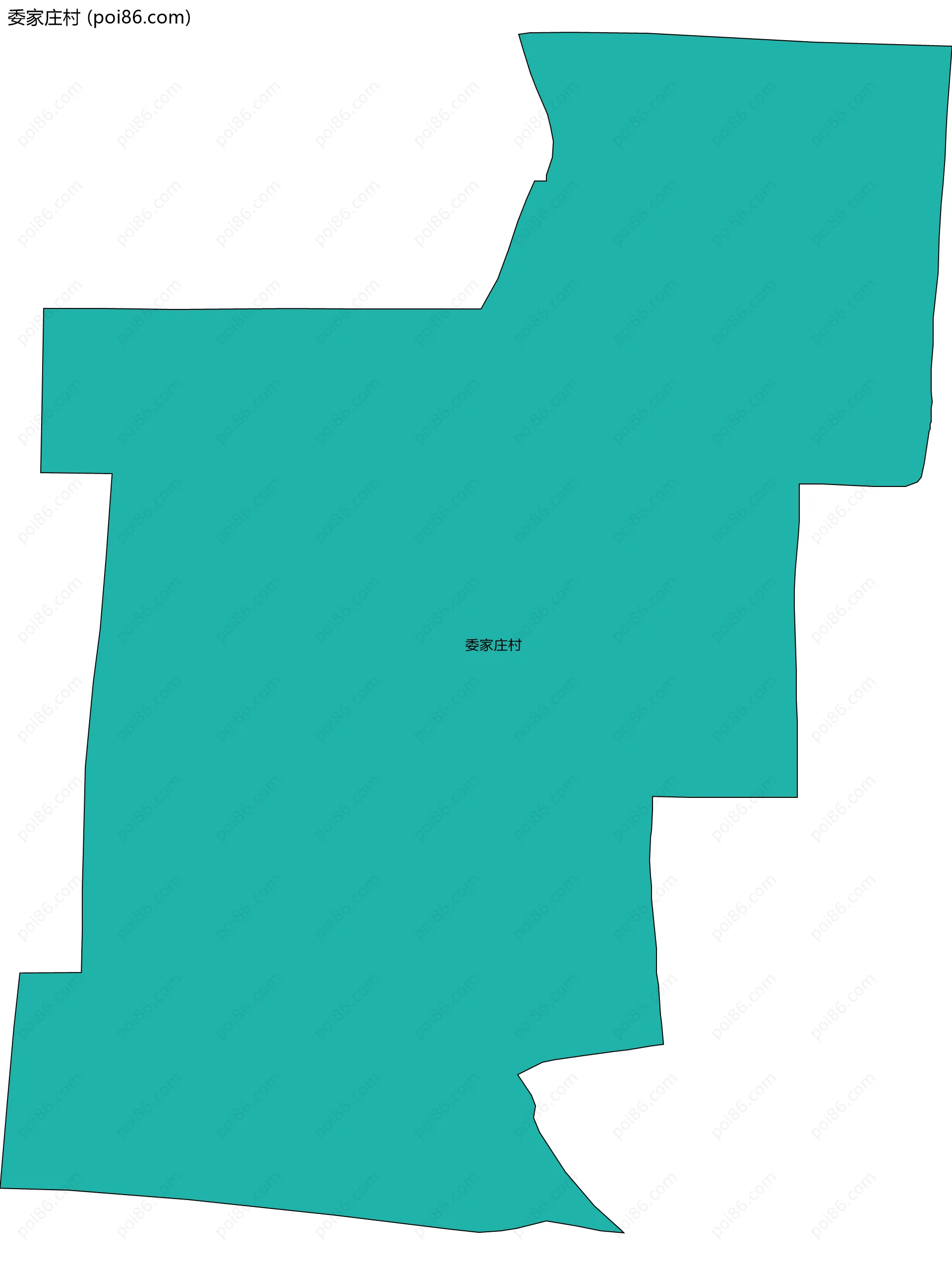 委家庄村边界地图