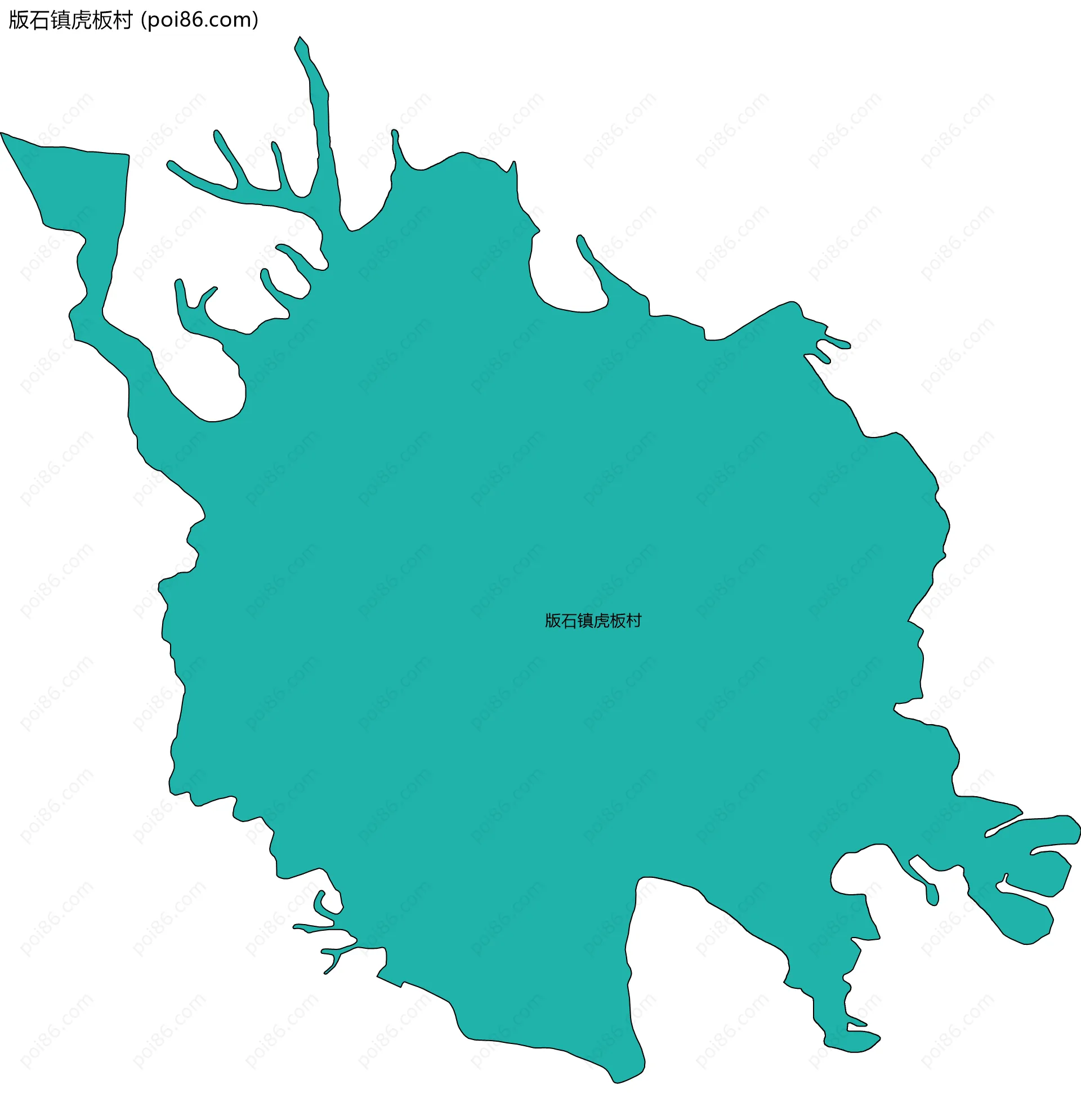 版石镇虎板村边界地图