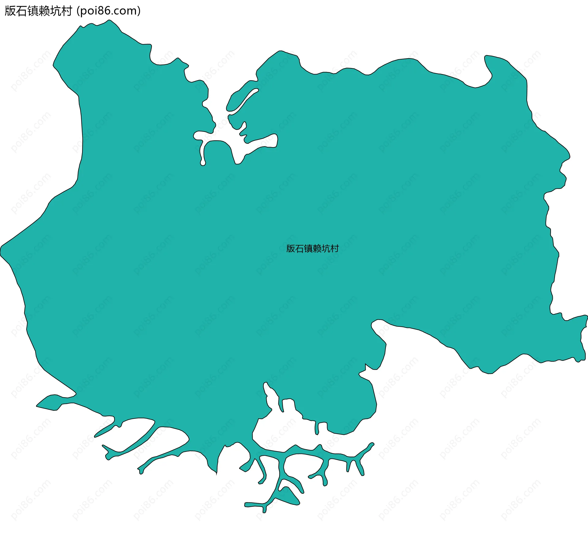 版石镇赖坑村边界地图