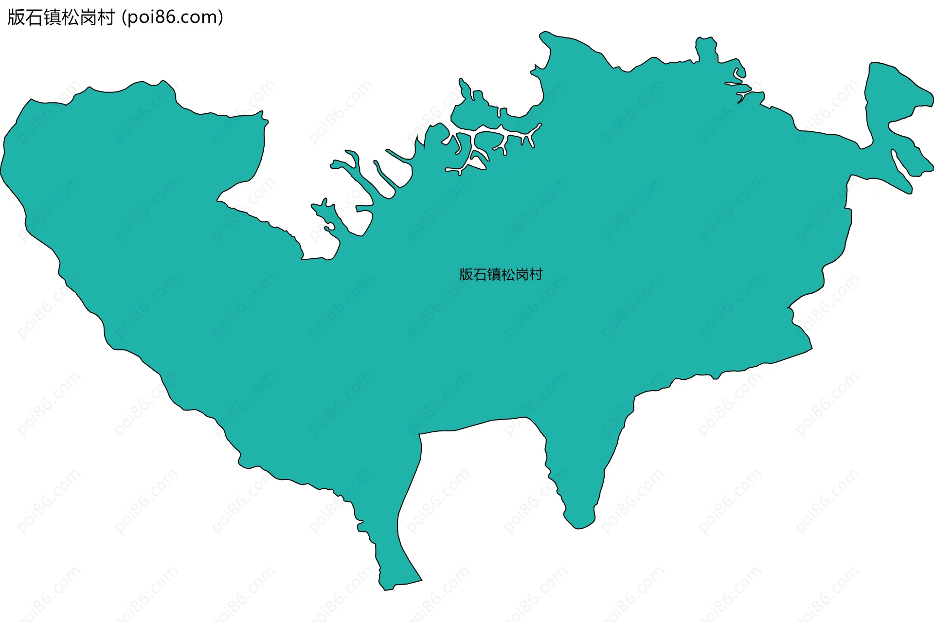 版石镇松岗村边界地图