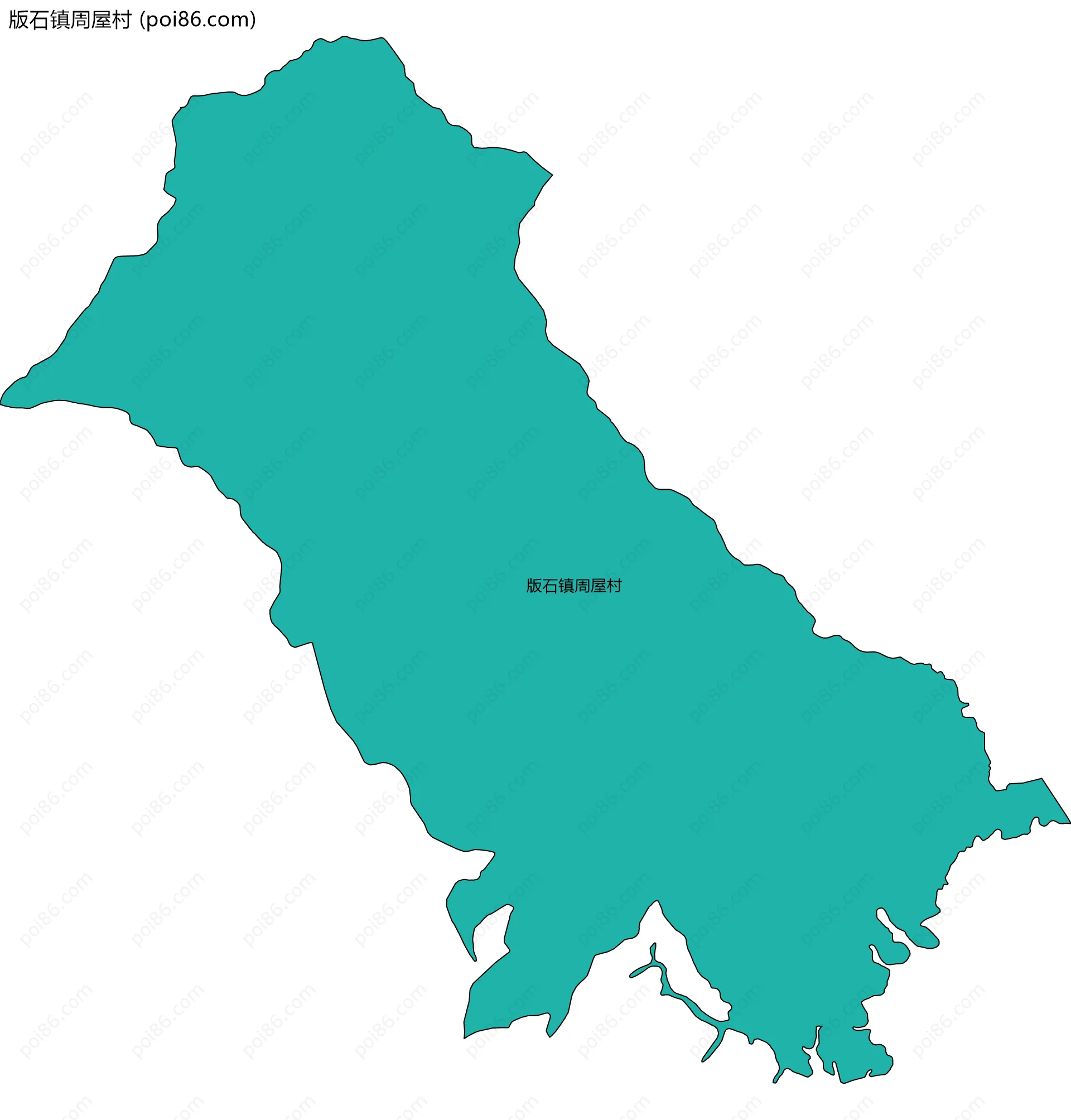 版石镇周屋村边界地图