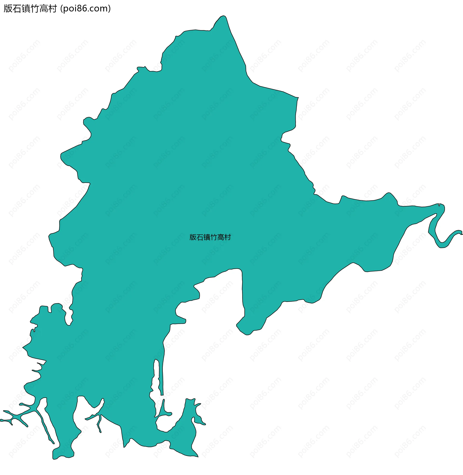 版石镇竹高村边界地图