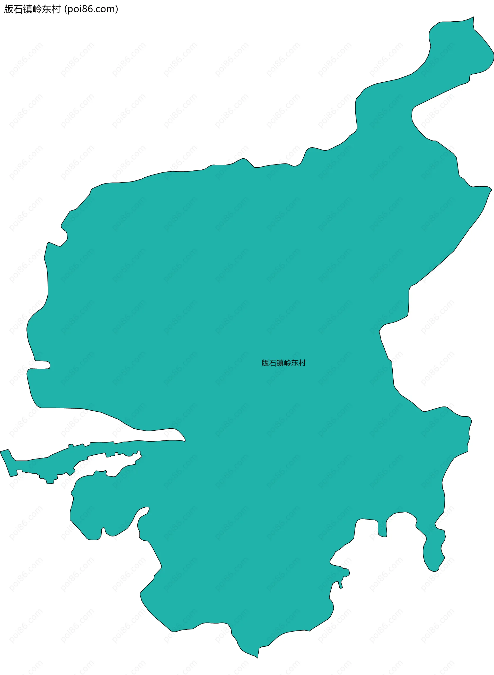 版石镇岭东村边界地图