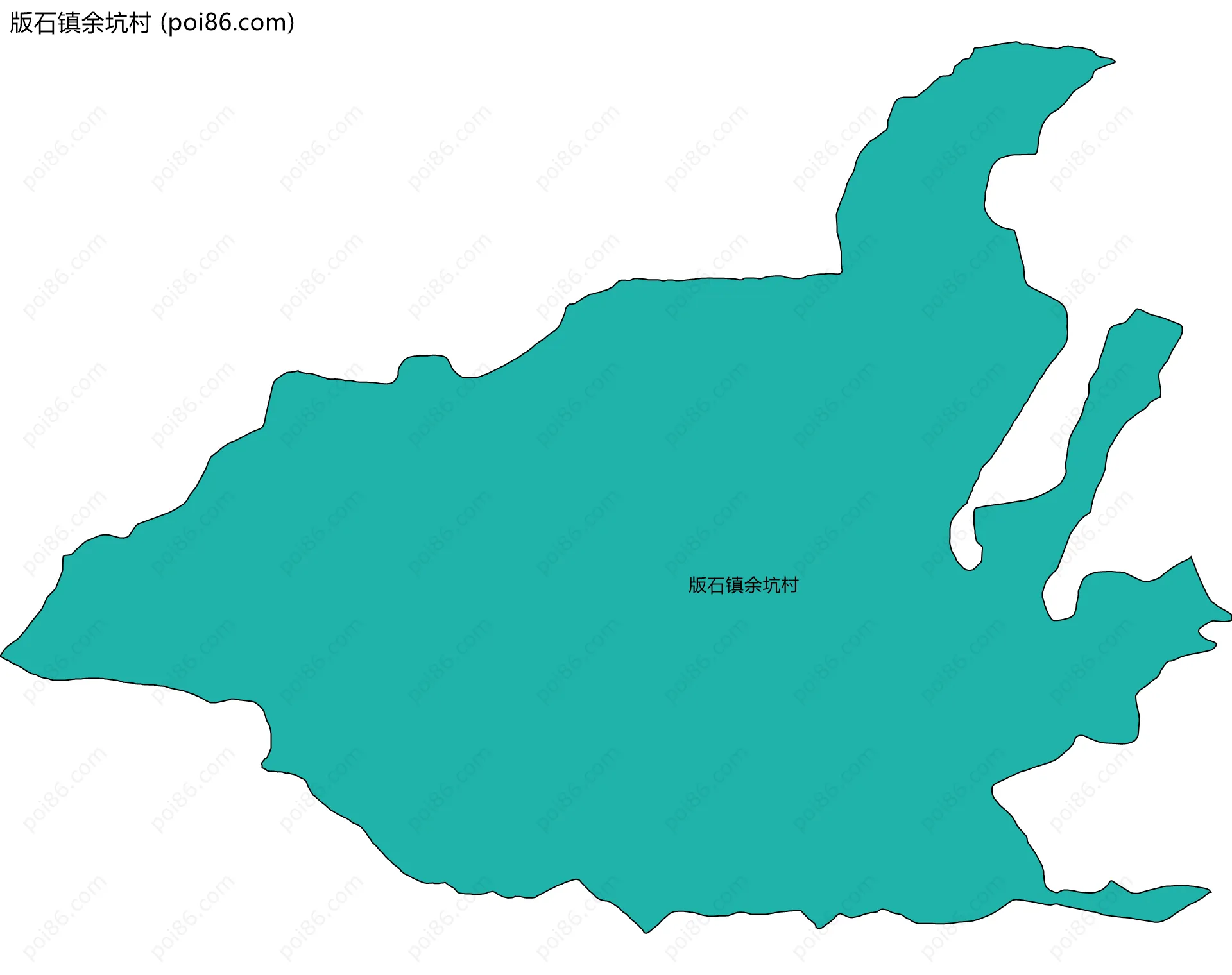 版石镇余坑村边界地图