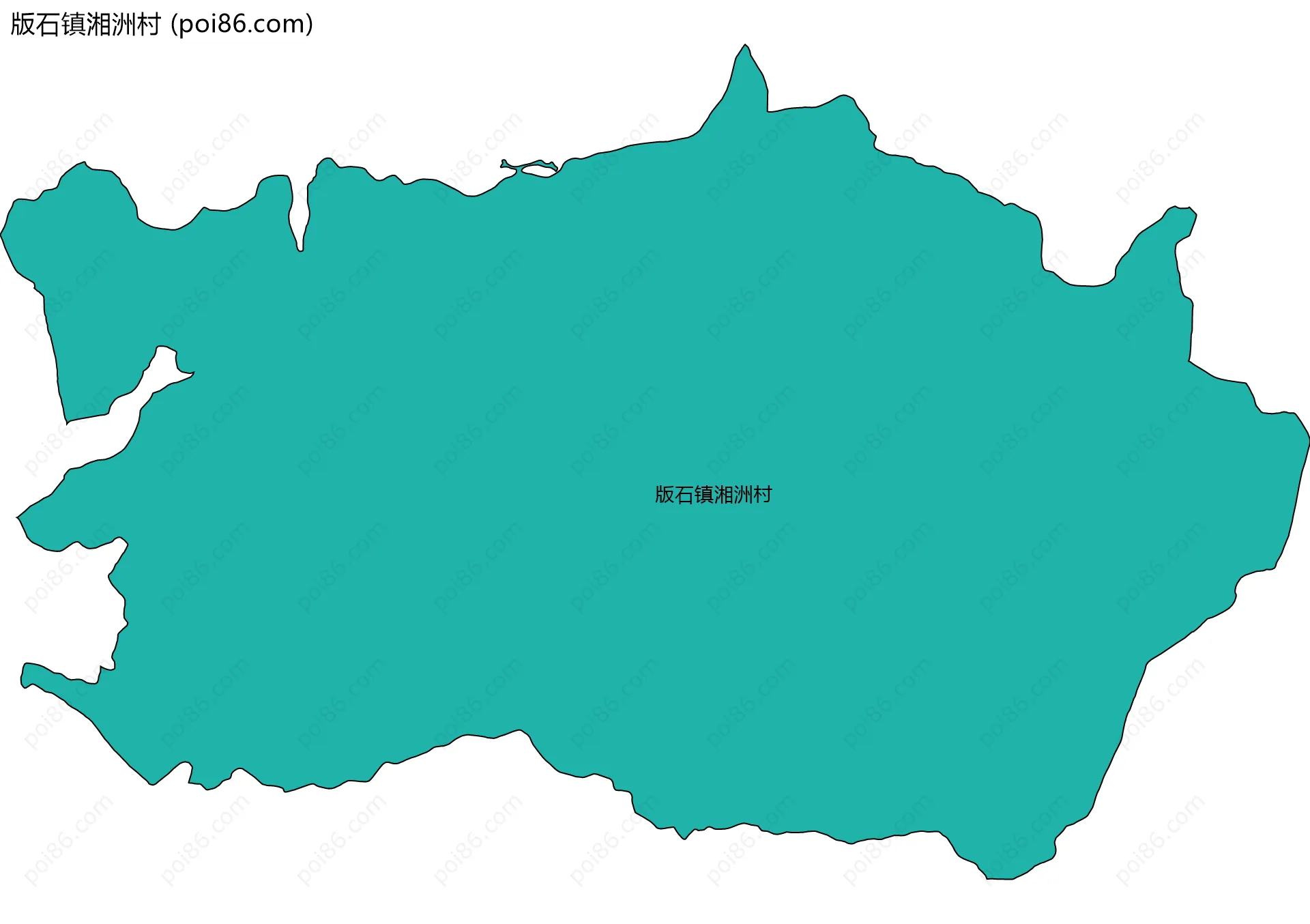 版石镇湘洲村边界地图