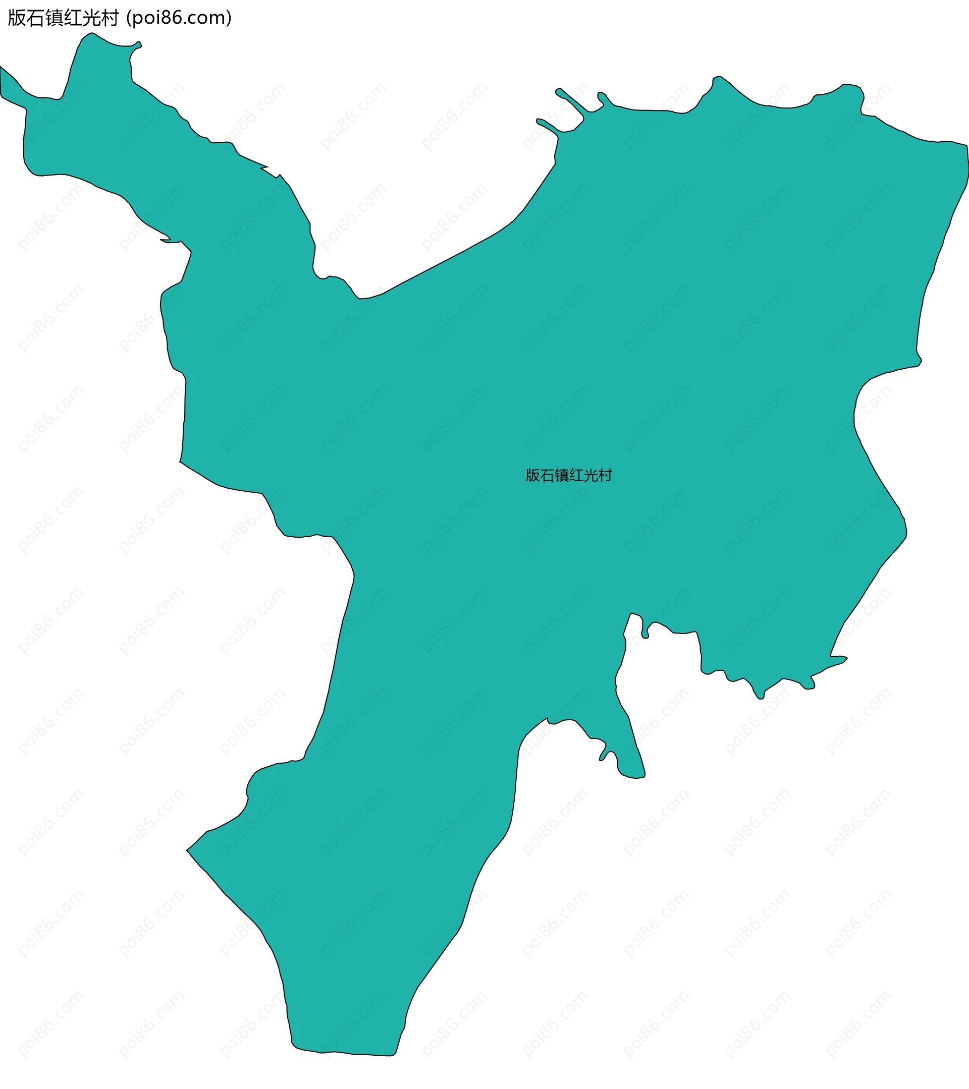 版石镇红光村边界地图