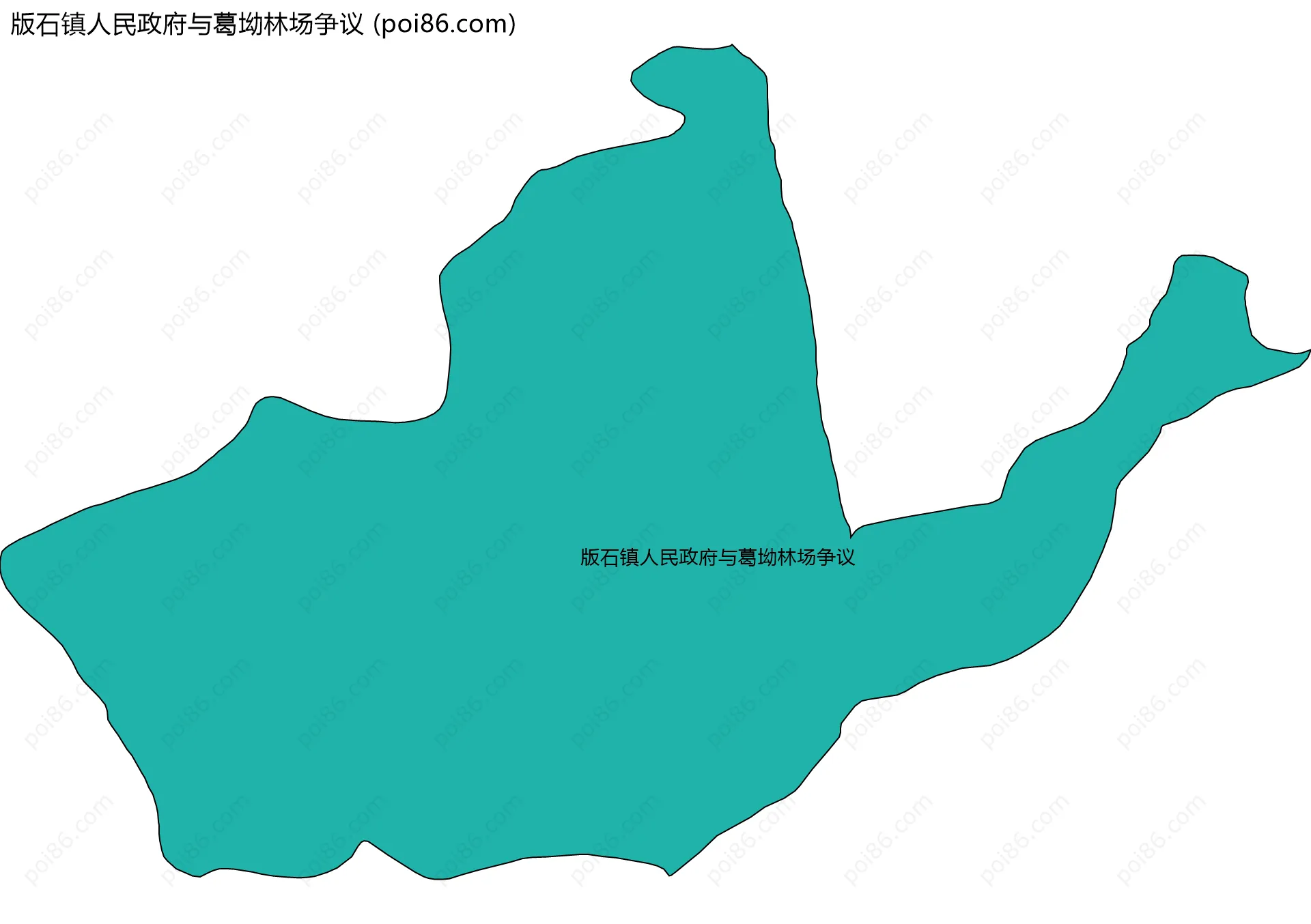 版石镇人民政府与葛坳林场争议边界地图