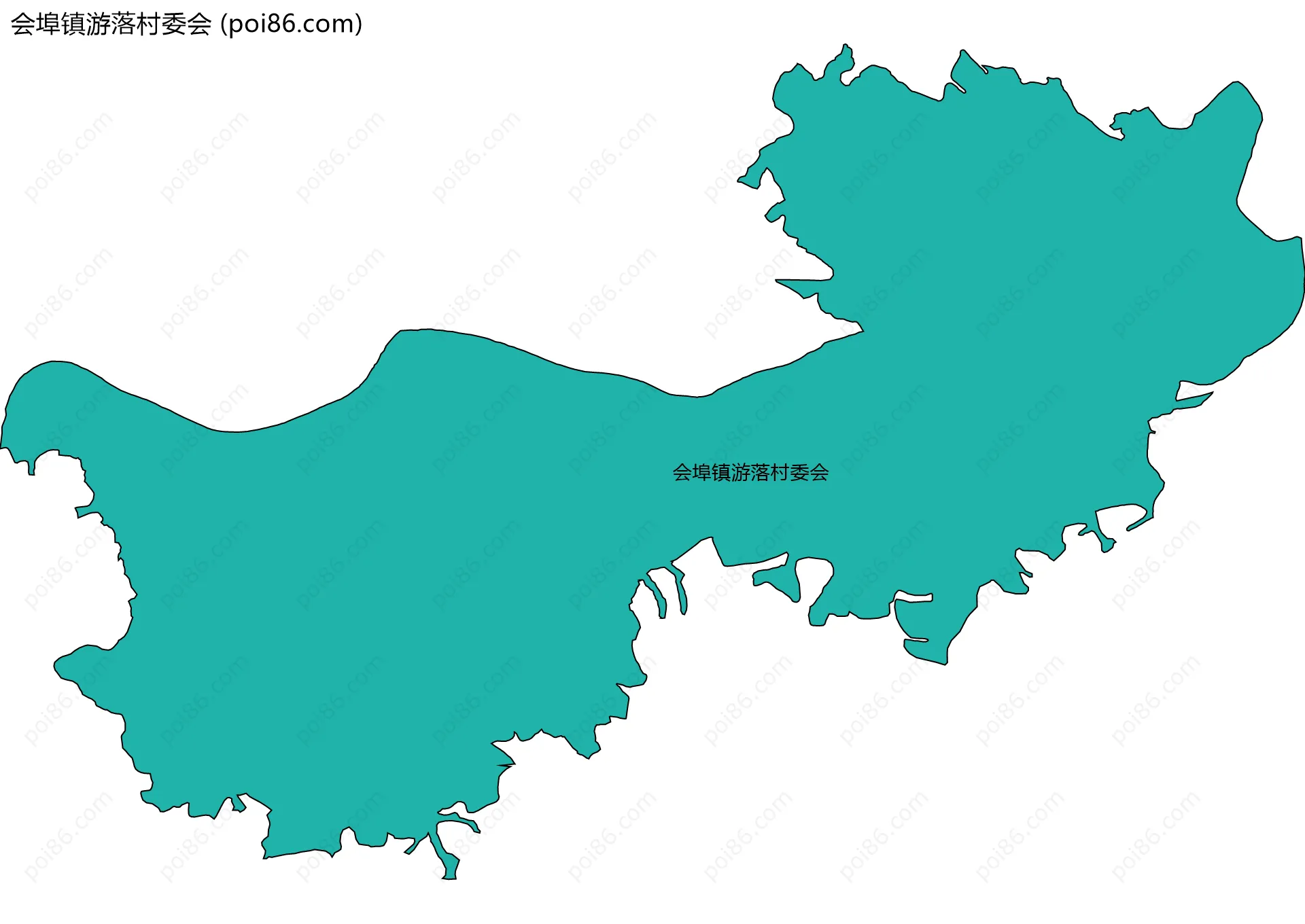 会埠镇游落村委会边界地图