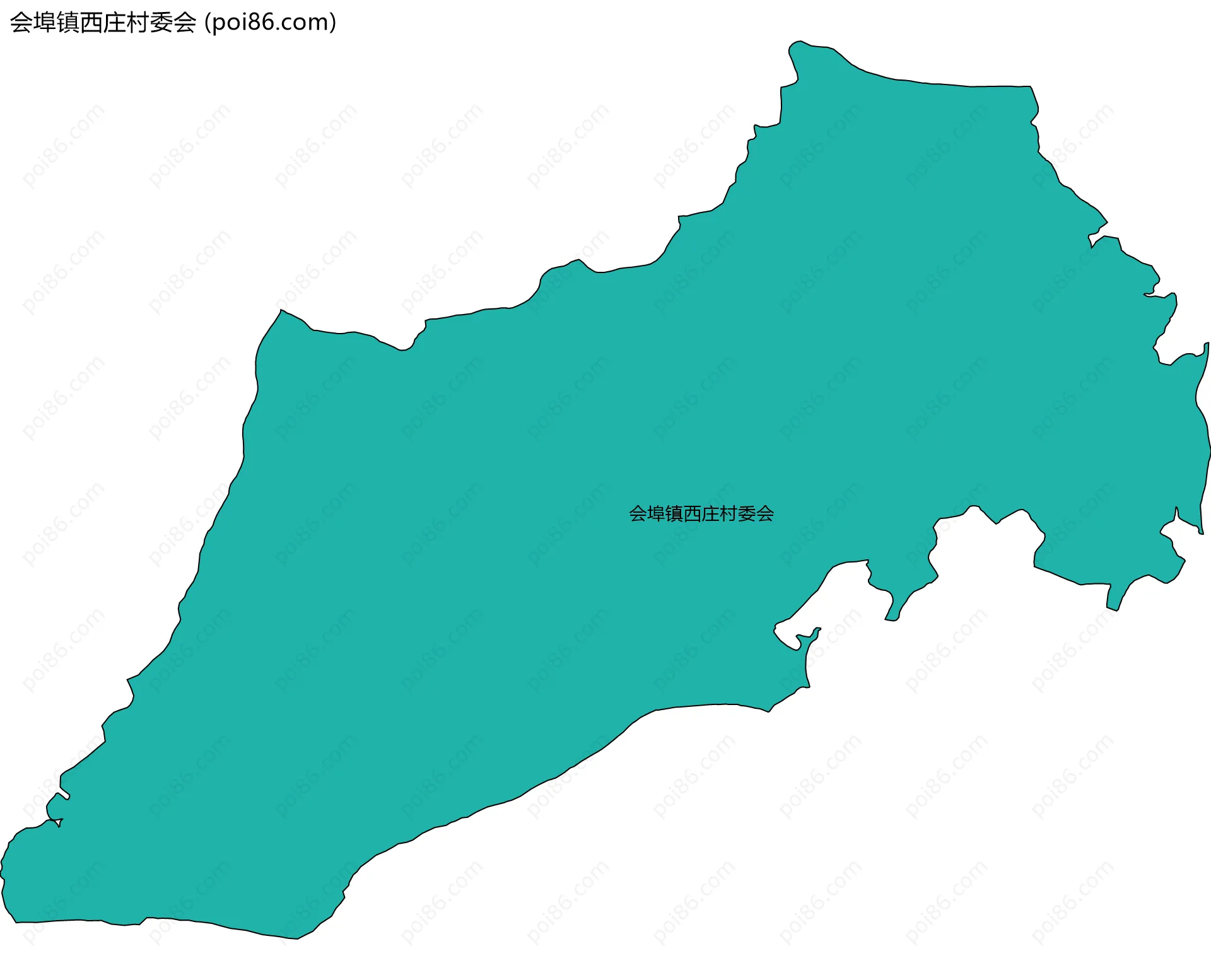 会埠镇西庄村委会边界地图