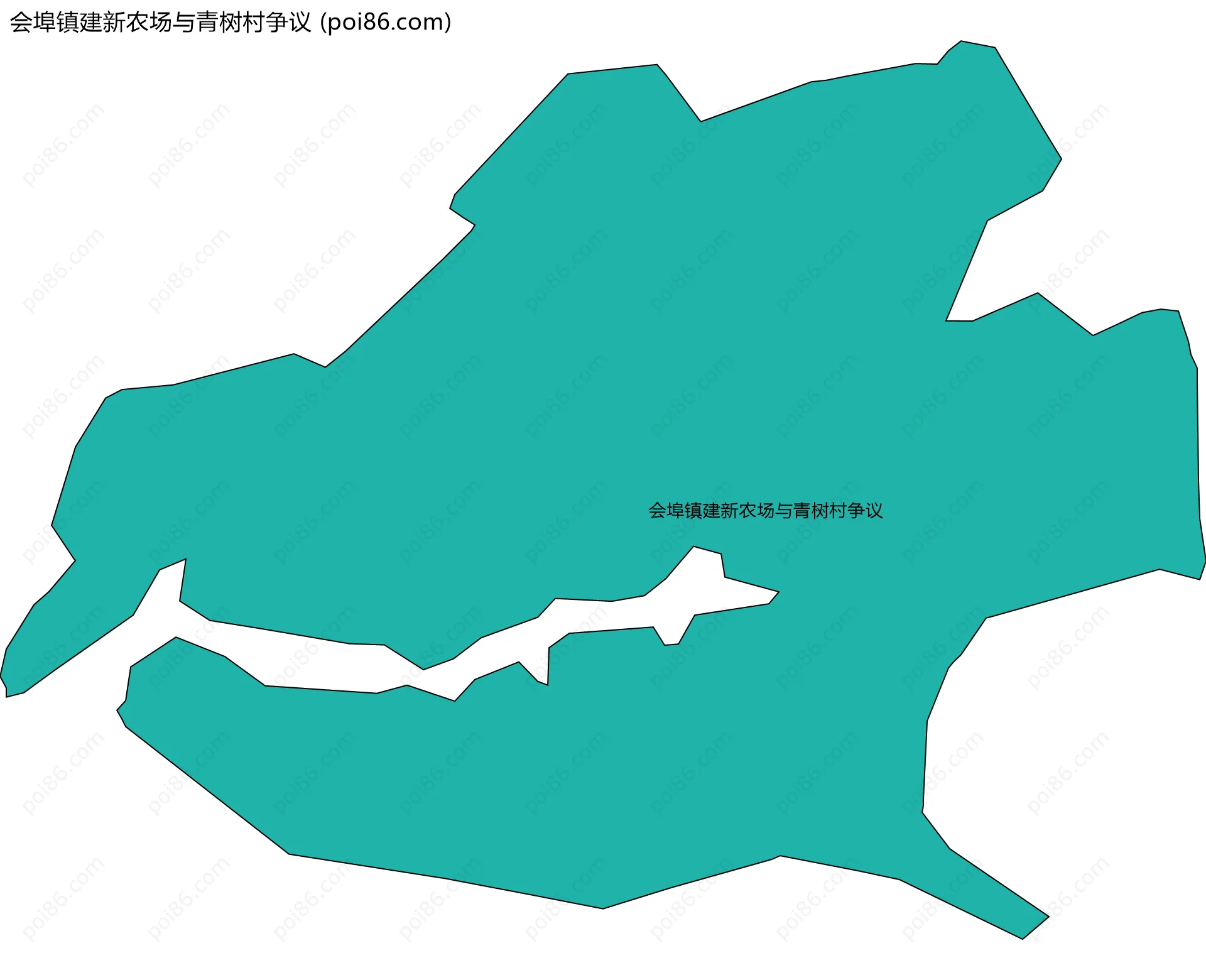会埠镇建新农场与青树村争议边界地图