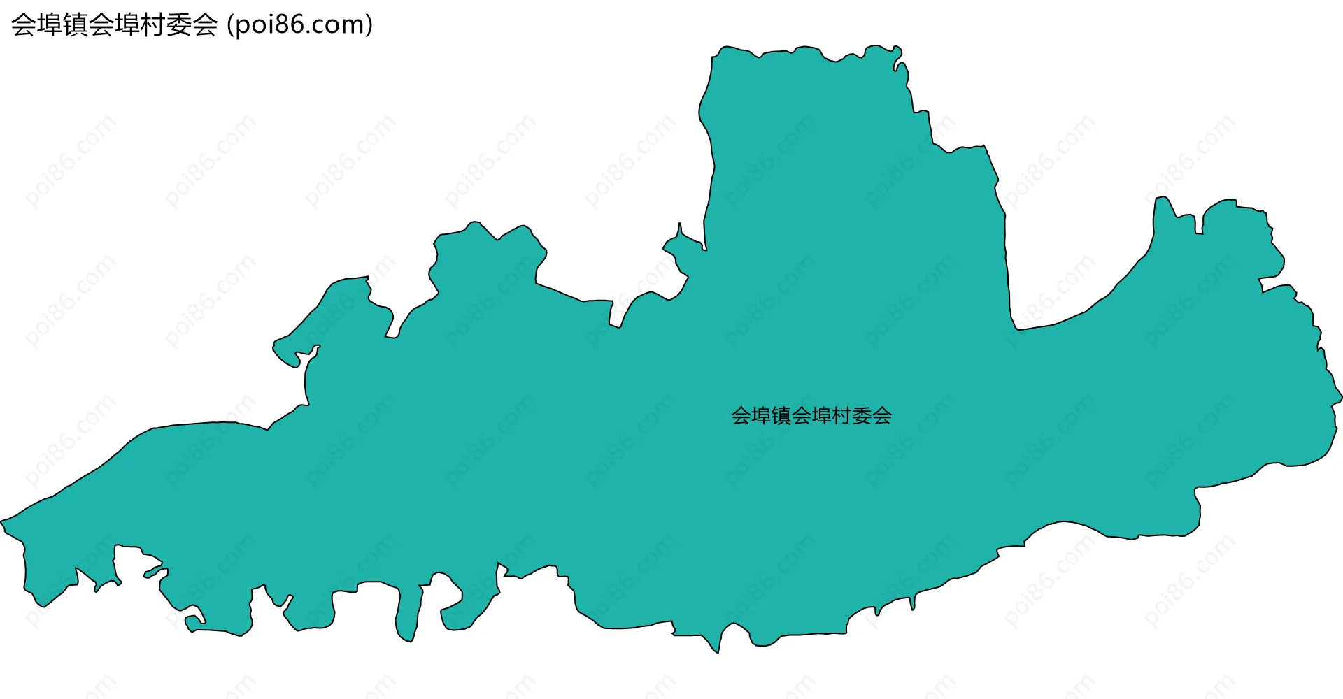 会埠镇会埠村委会边界地图