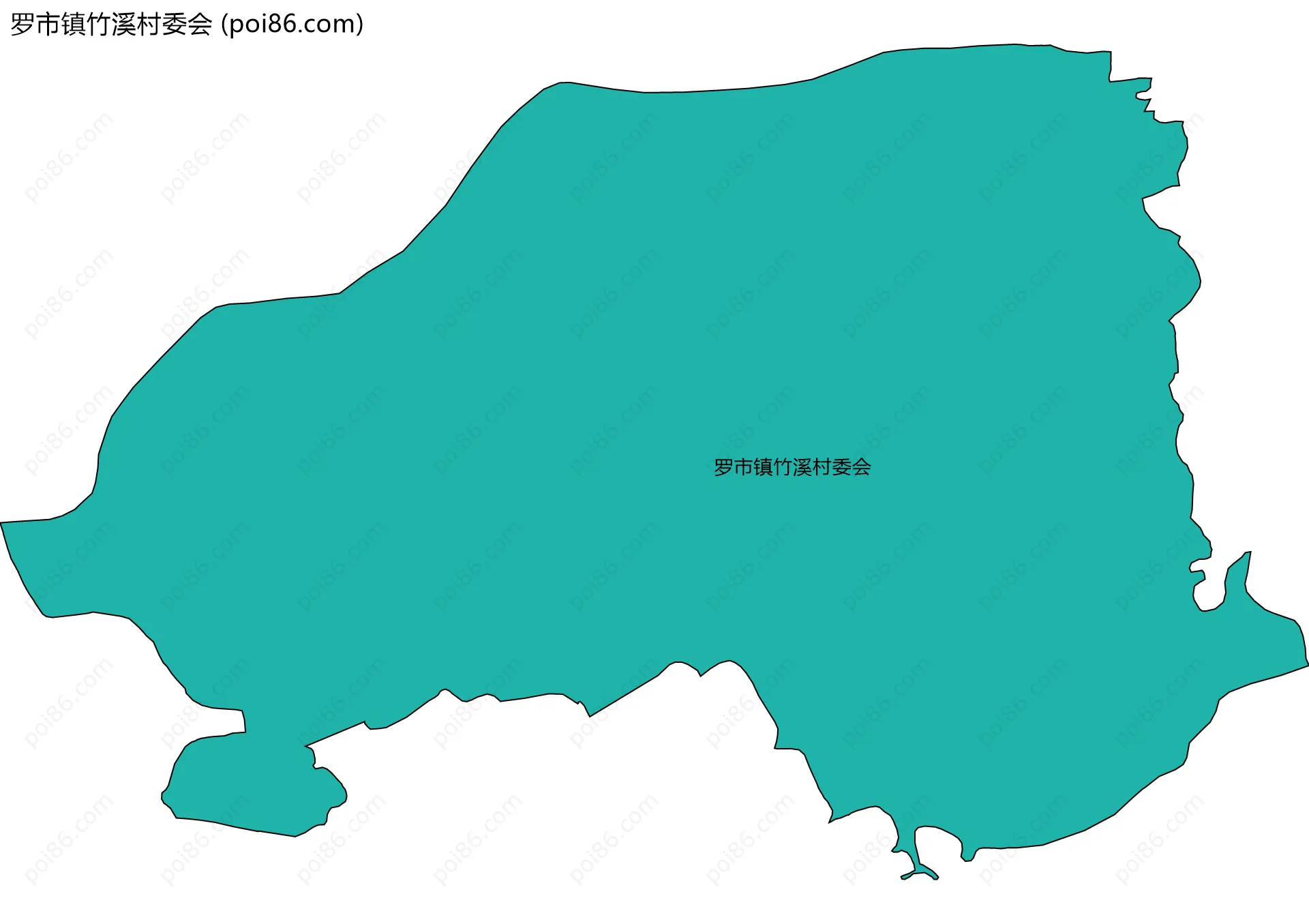 罗市镇竹溪村委会边界地图