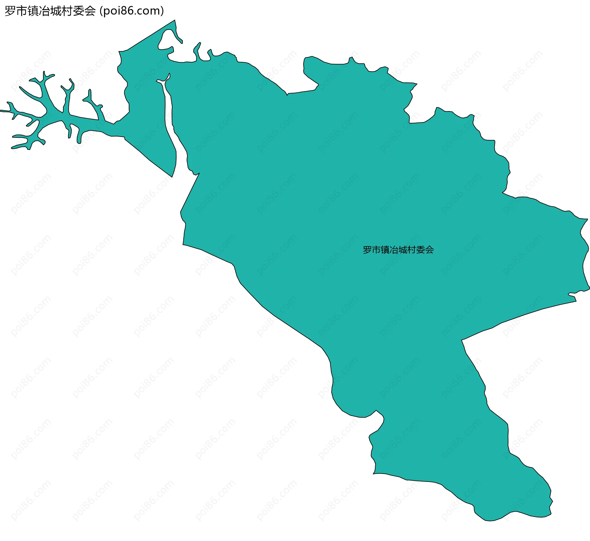 罗市镇冶城村委会边界地图