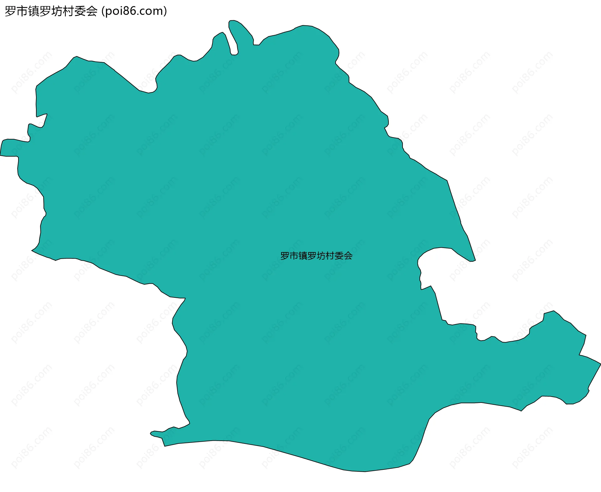 罗市镇罗坊村委会边界地图