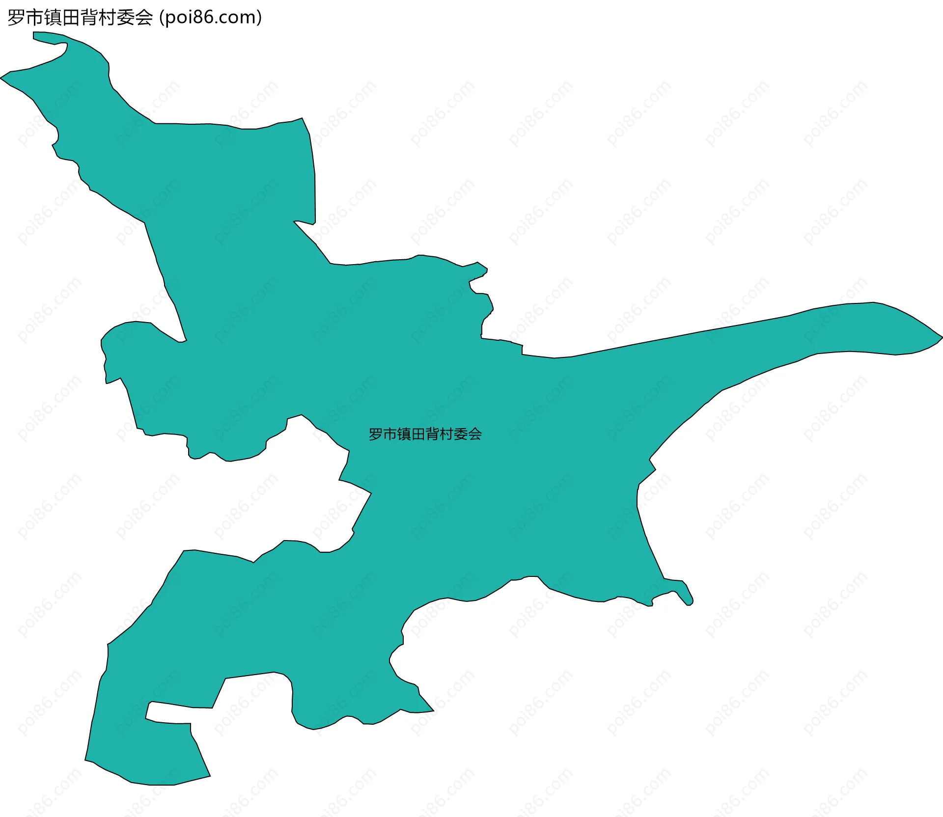 罗市镇田背村委会边界地图