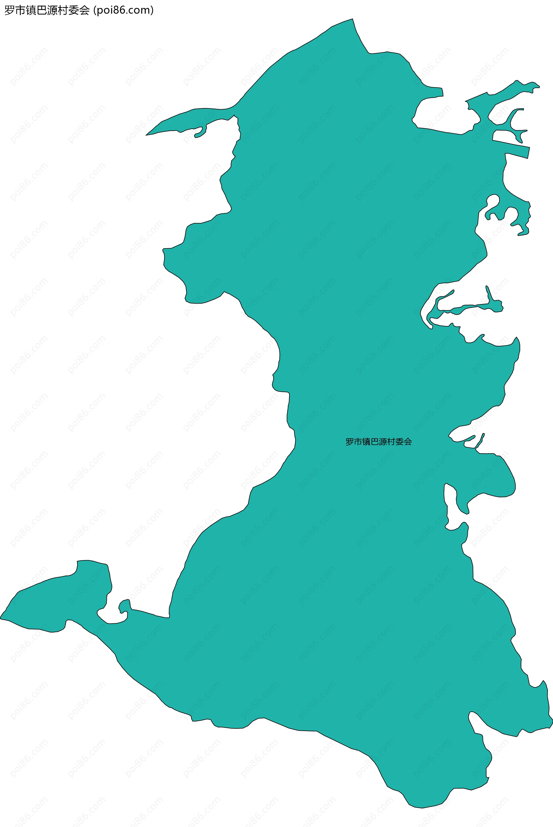 罗市镇巴源村委会边界地图