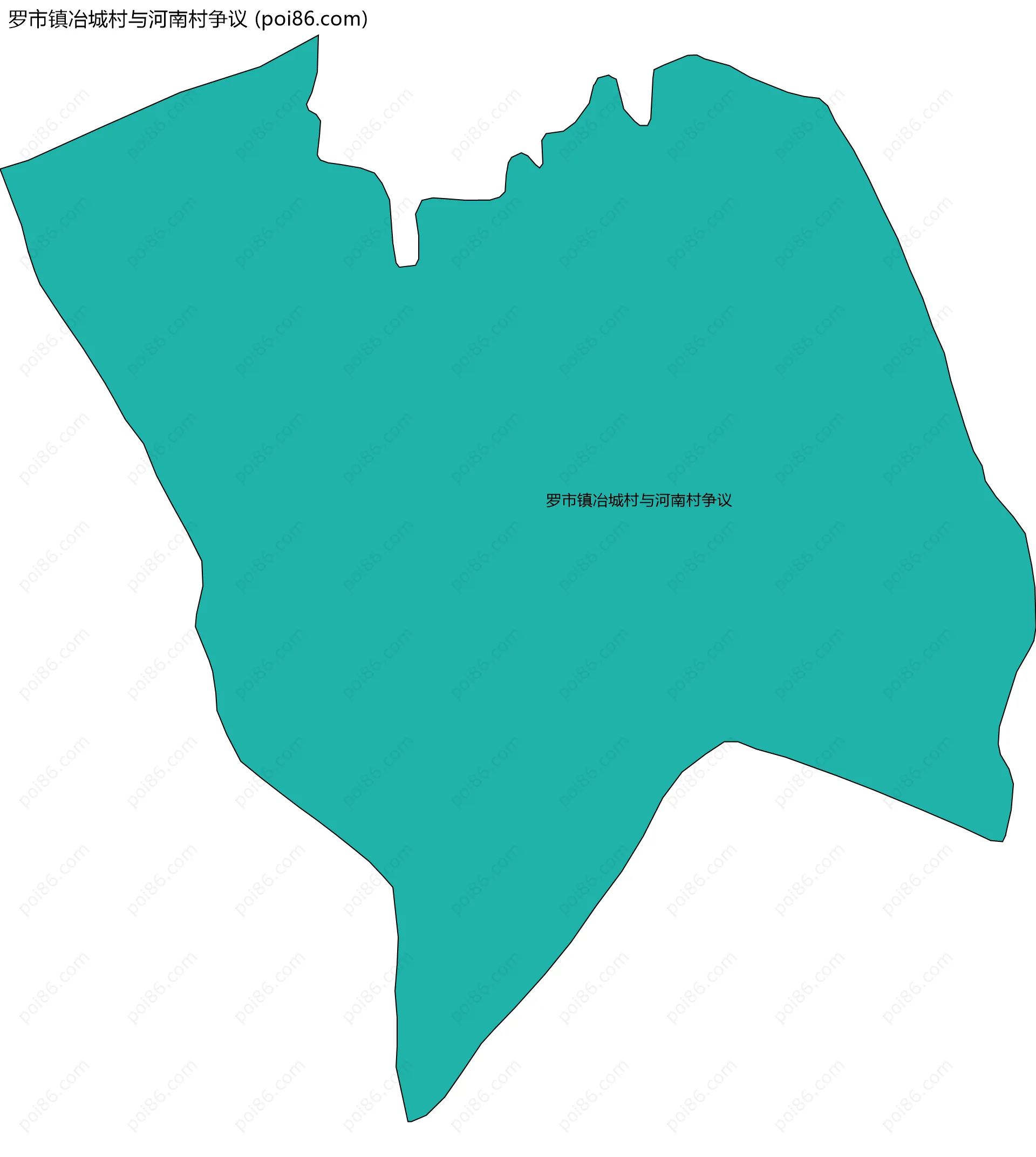 罗市镇冶城村与河南村争议边界地图
