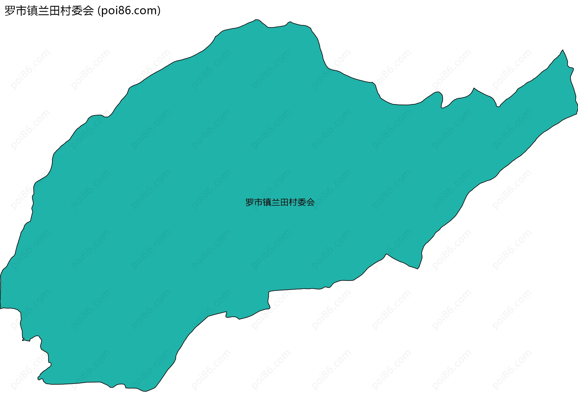 罗市镇兰田村委会边界地图