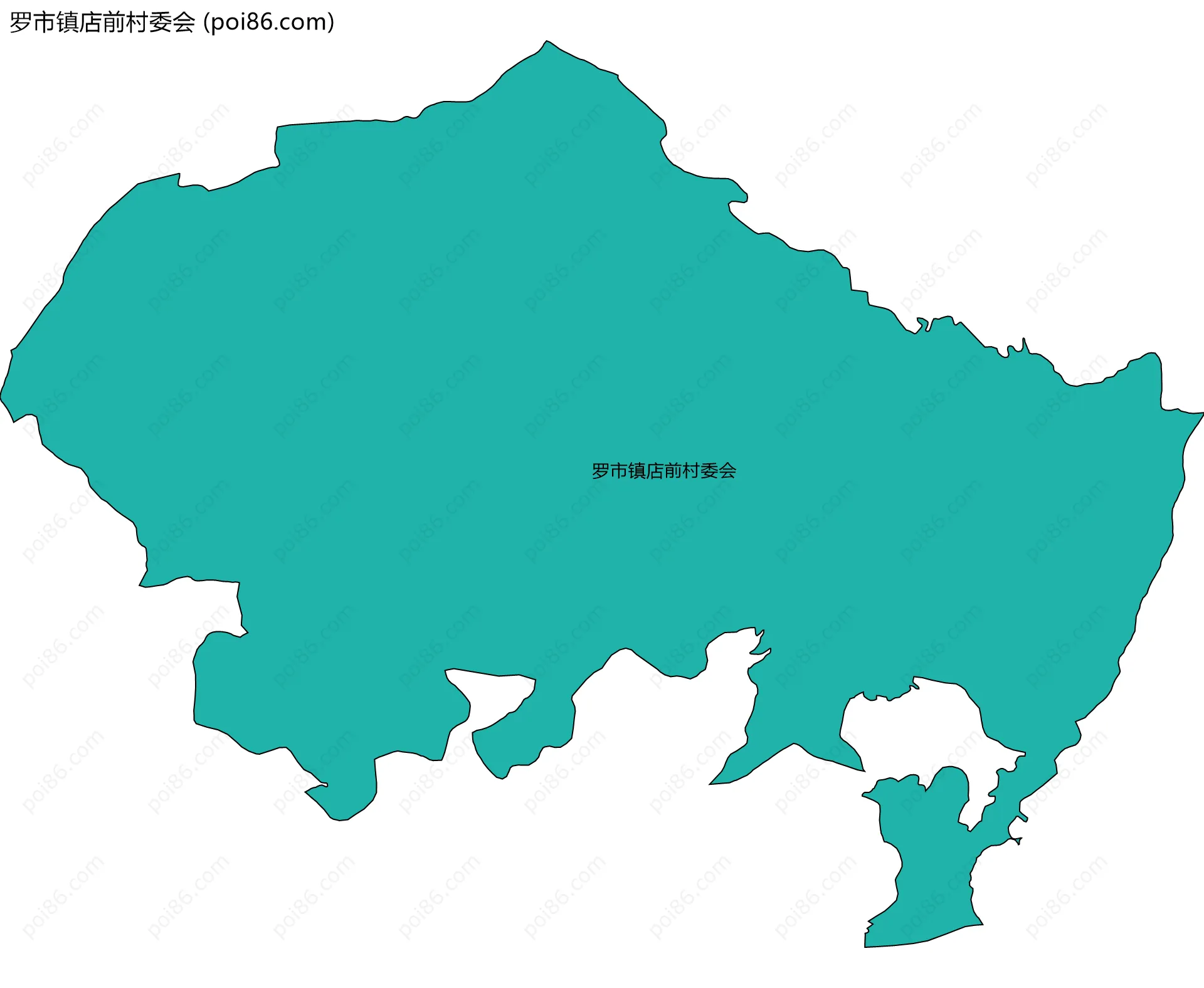 罗市镇店前村委会边界地图