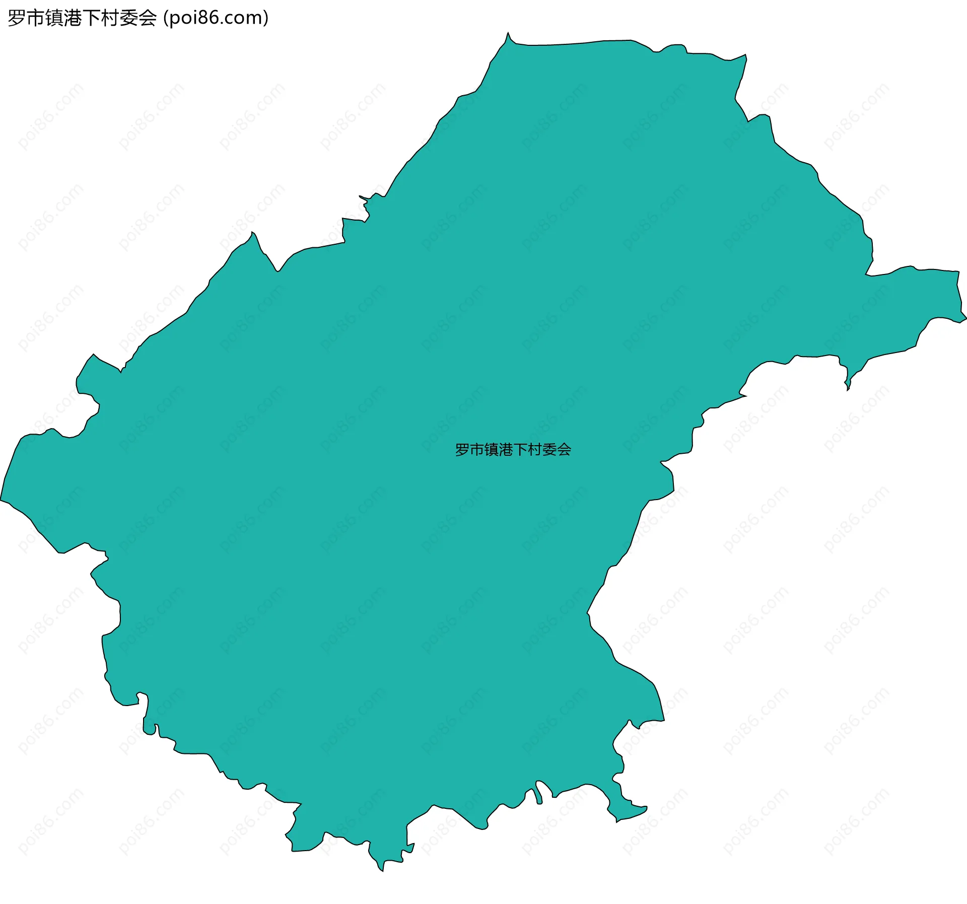 罗市镇港下村委会边界地图