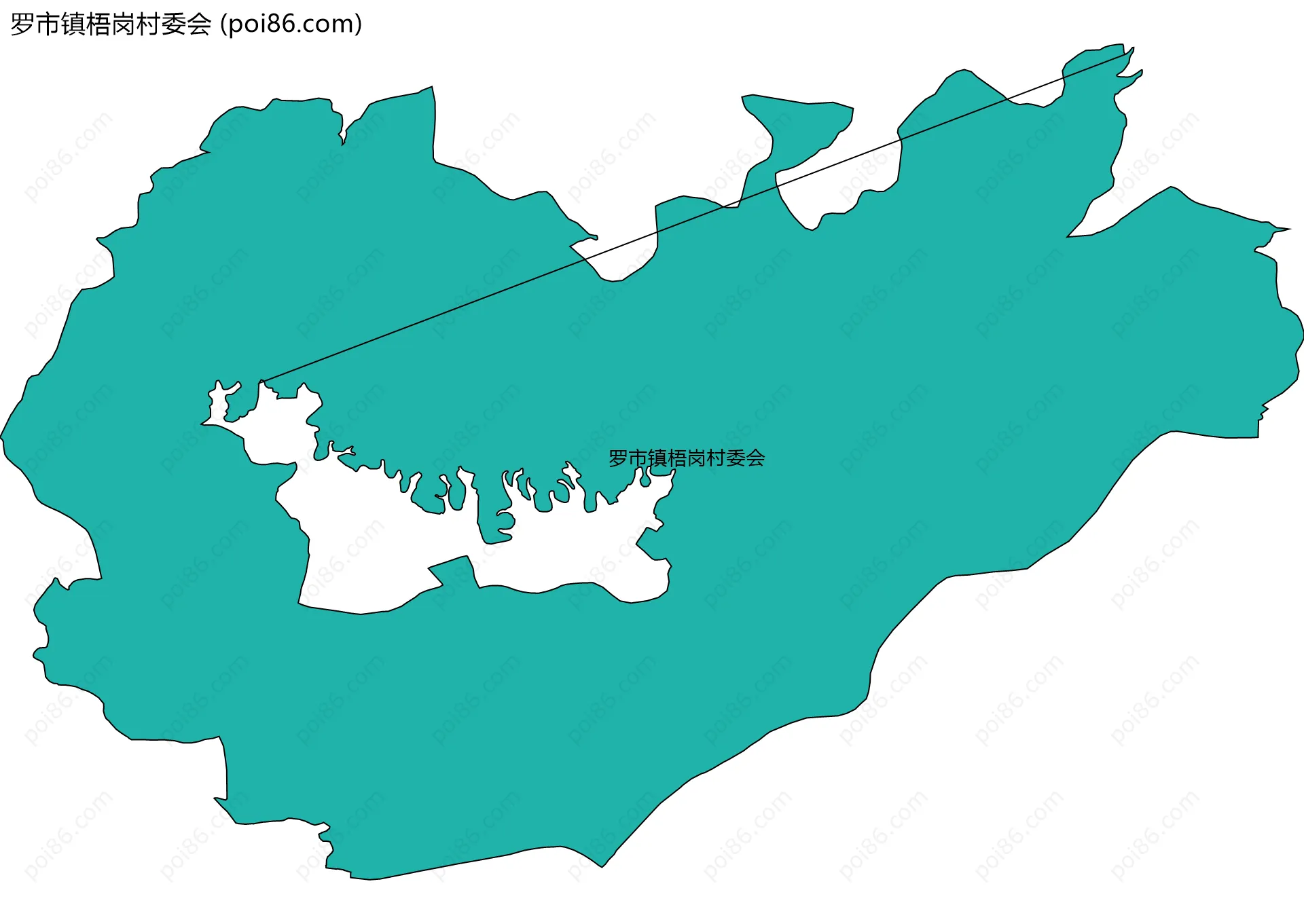 罗市镇梧岗村委会边界地图