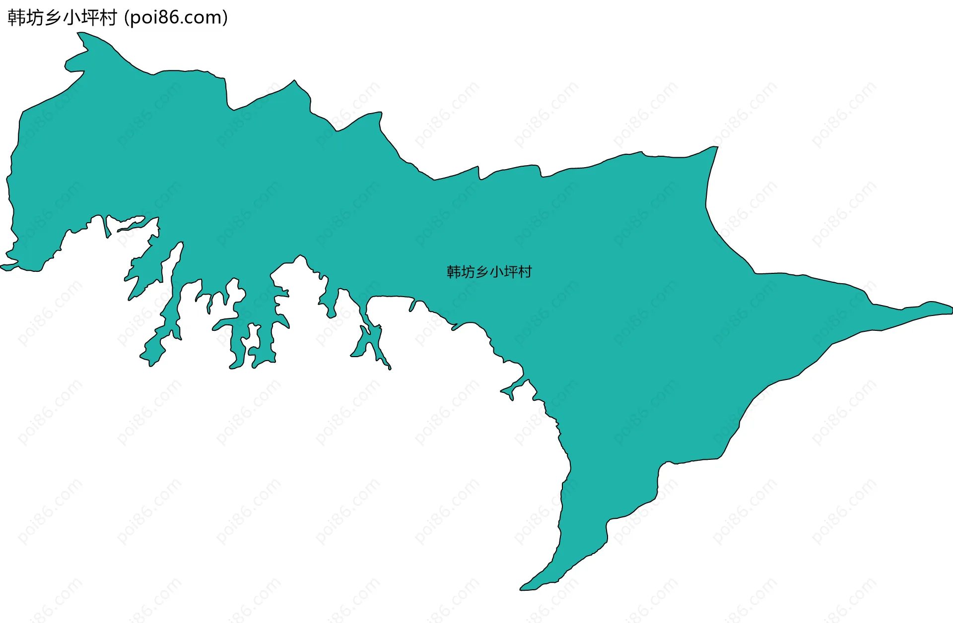 韩坊乡小坪村边界地图