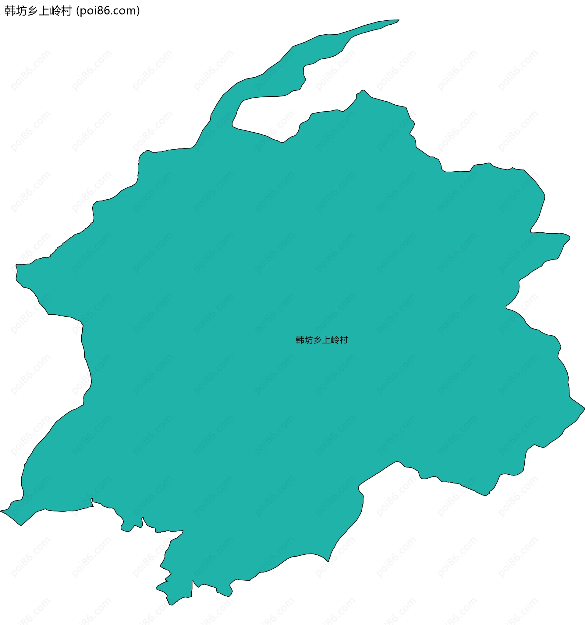 韩坊乡上岭村边界地图