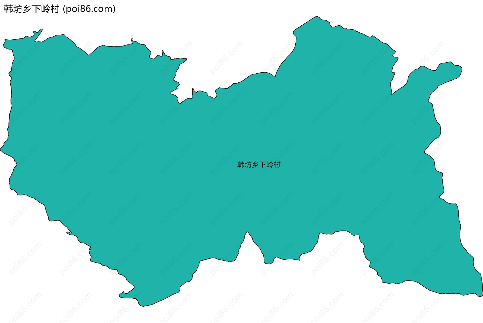 韩坊乡下岭村边界地图