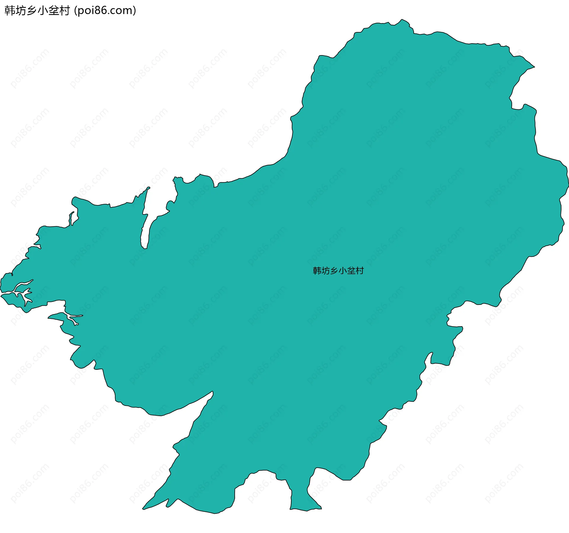 韩坊乡小坌村边界地图