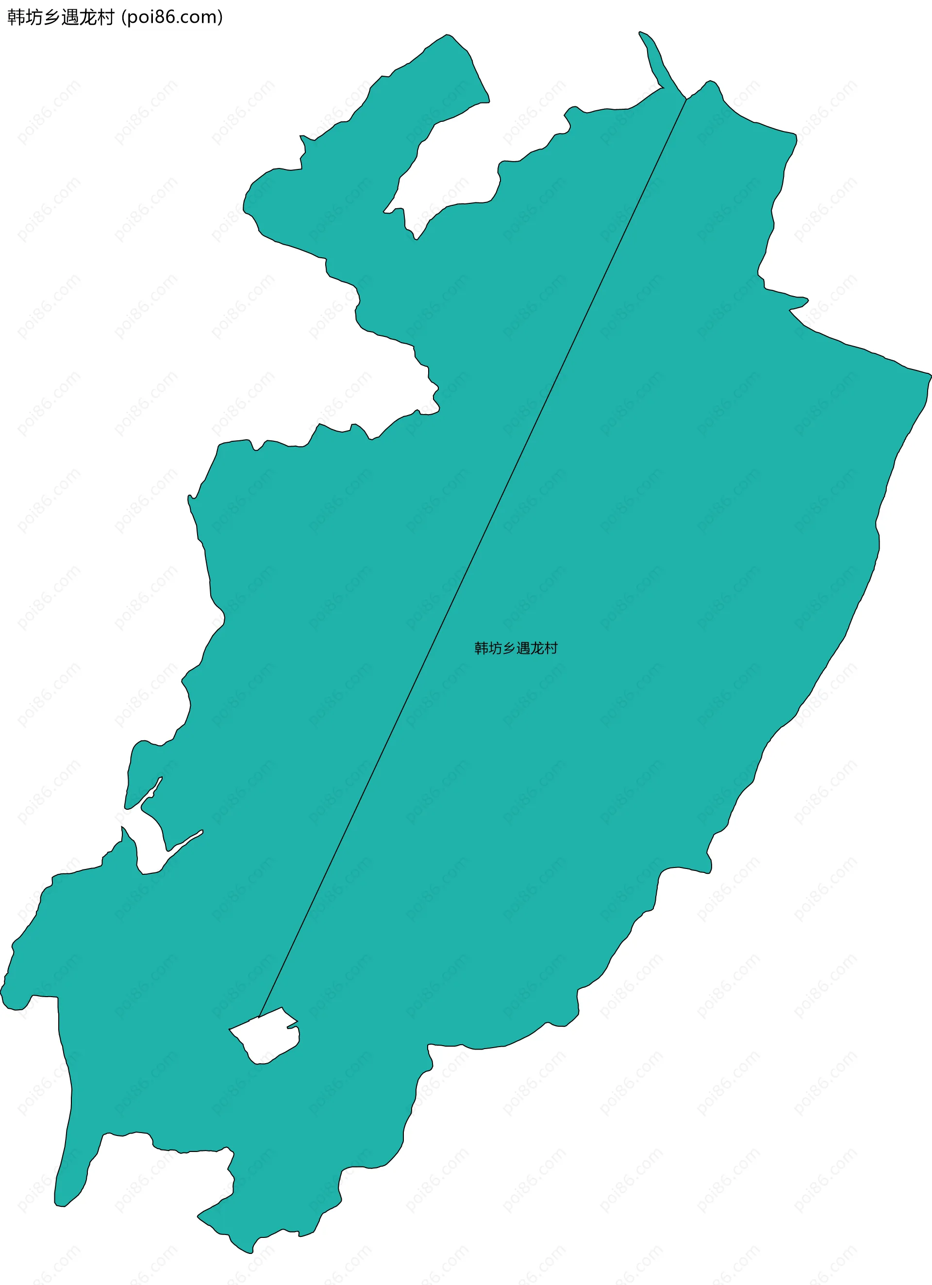 韩坊乡遇龙村边界地图