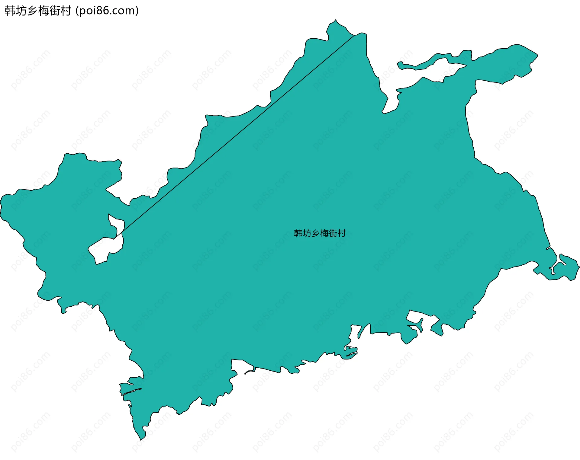 韩坊乡梅街村边界地图