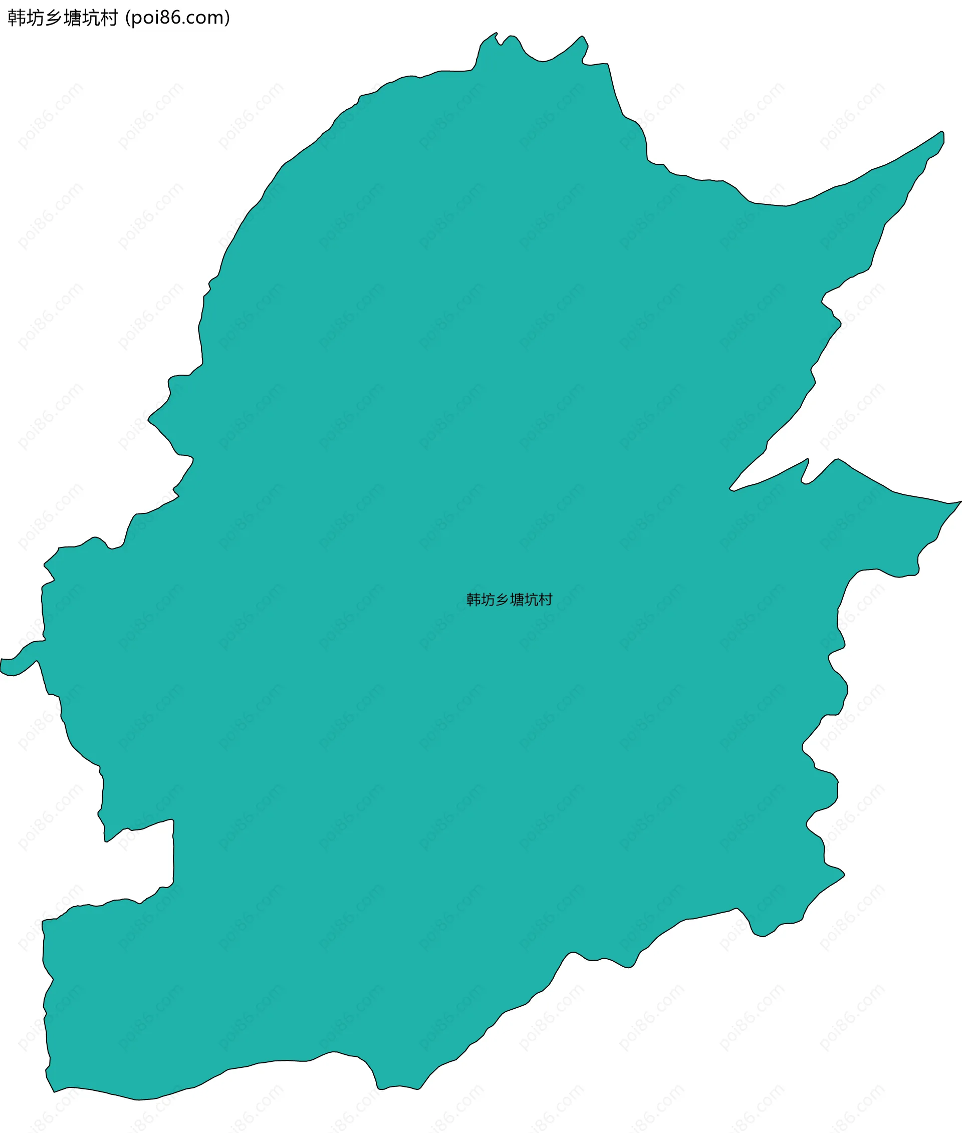 韩坊乡塘坑村边界地图