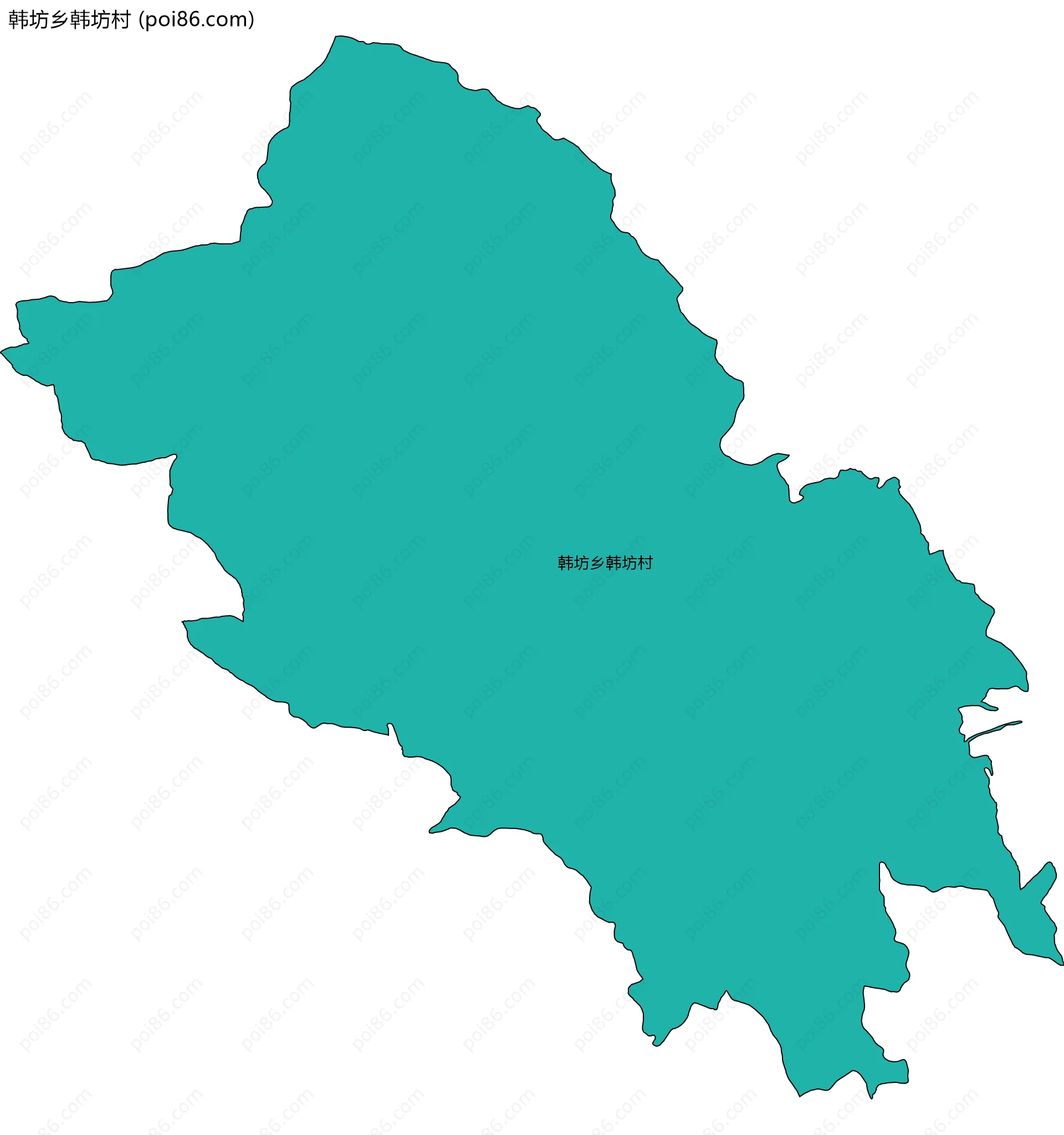 韩坊乡韩坊村边界地图