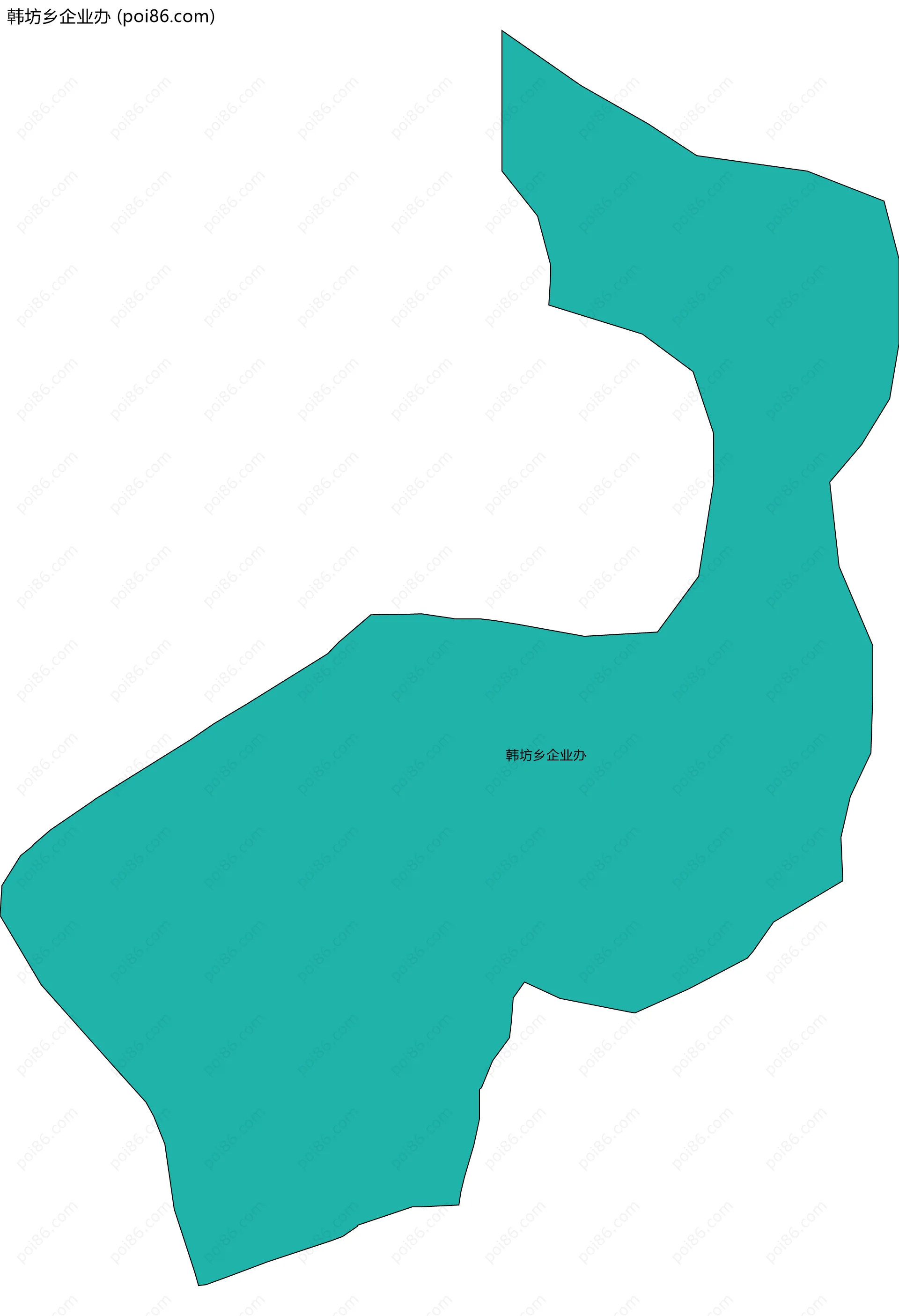 韩坊乡企业办边界地图