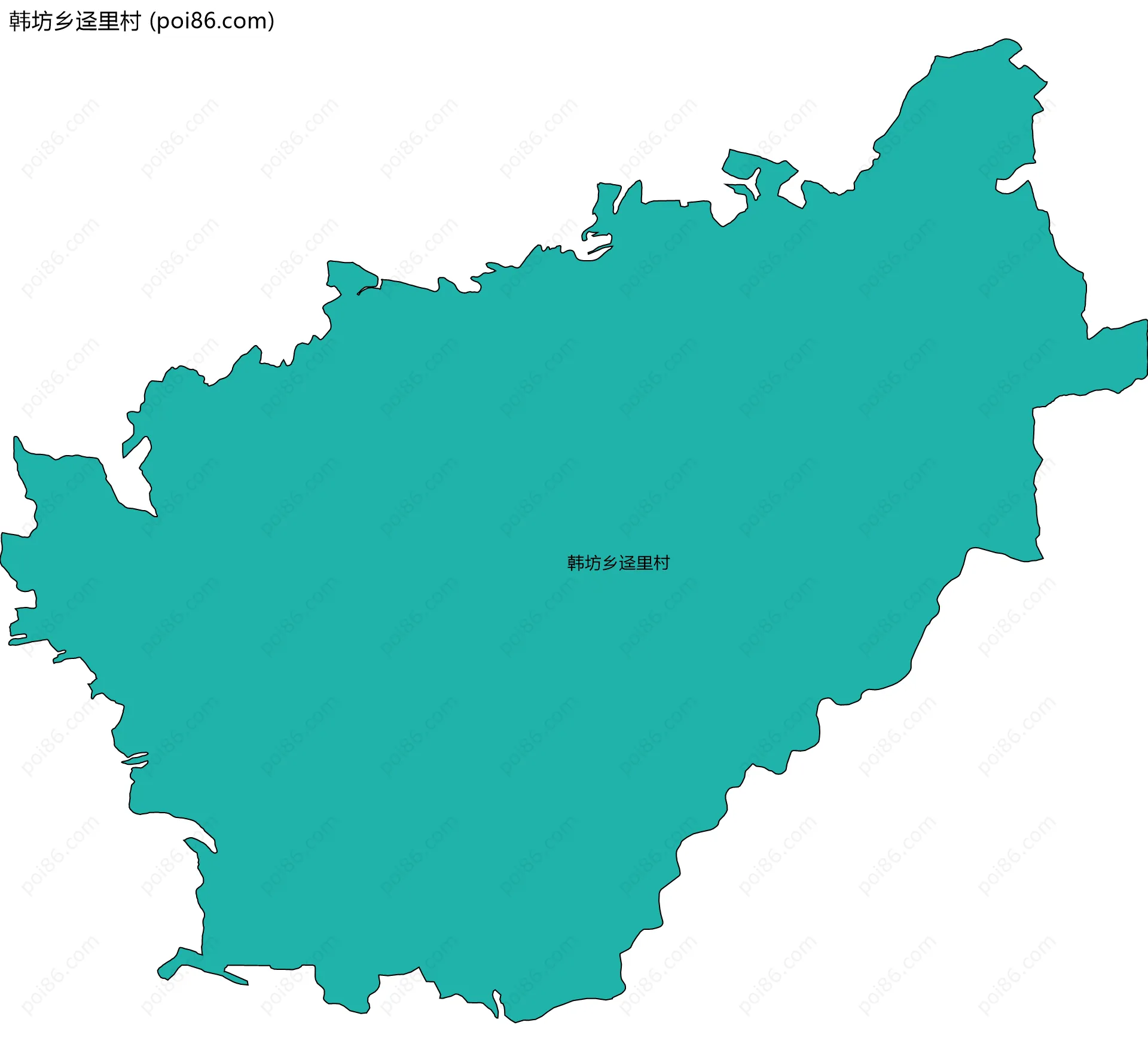 韩坊乡迳里村边界地图