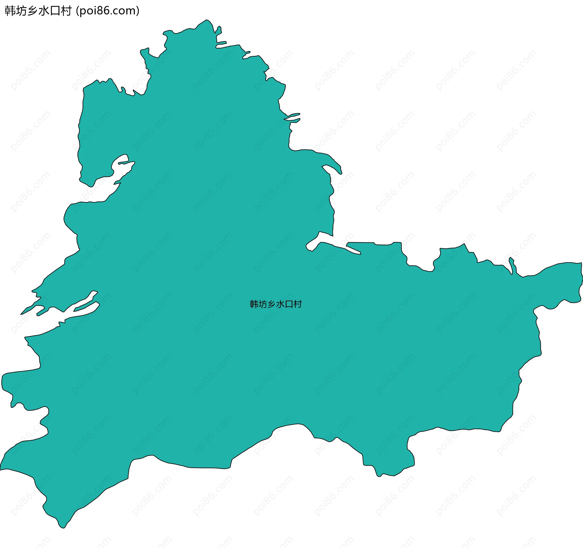 韩坊乡水口村边界地图