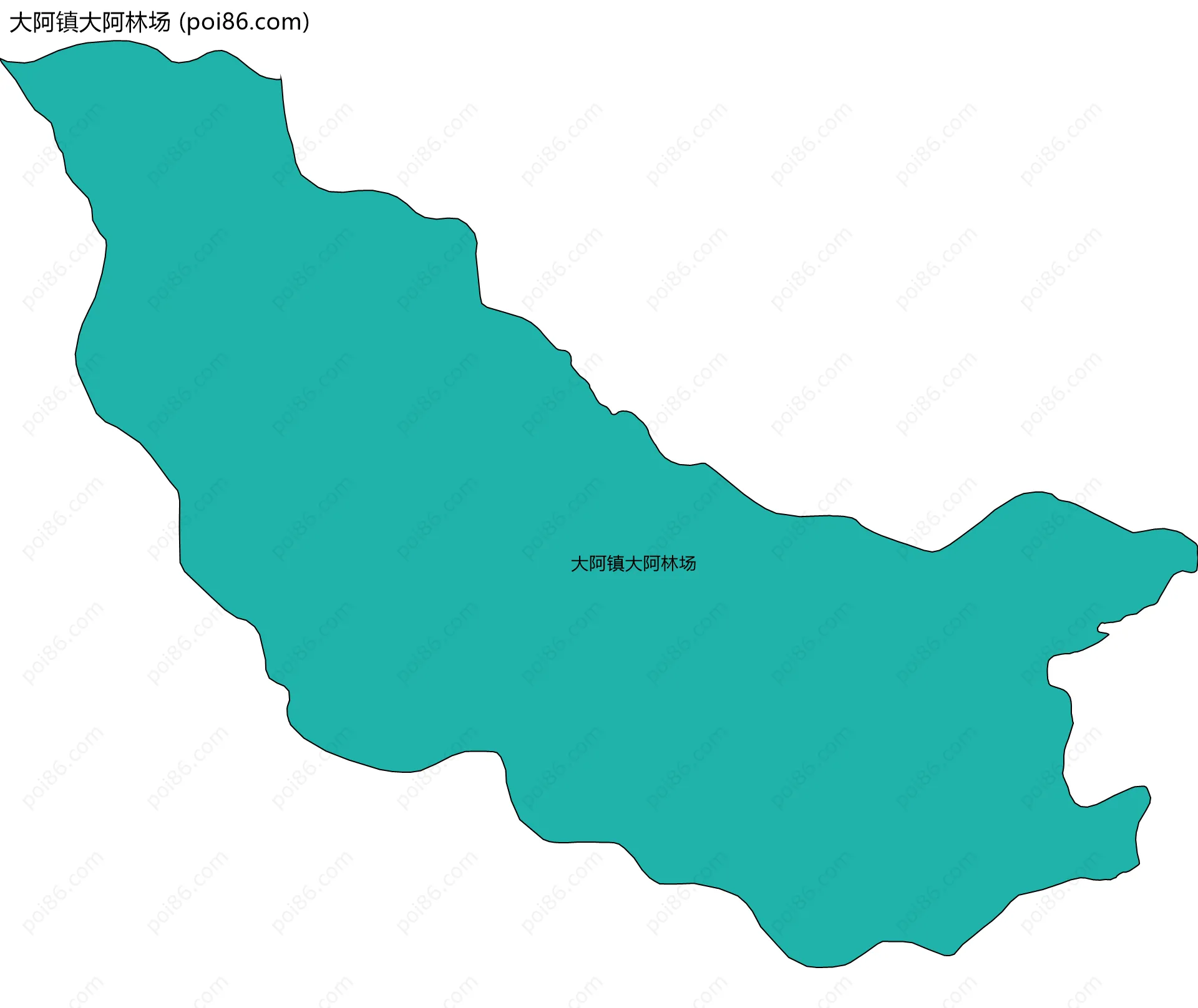 大阿镇大阿林场边界地图
