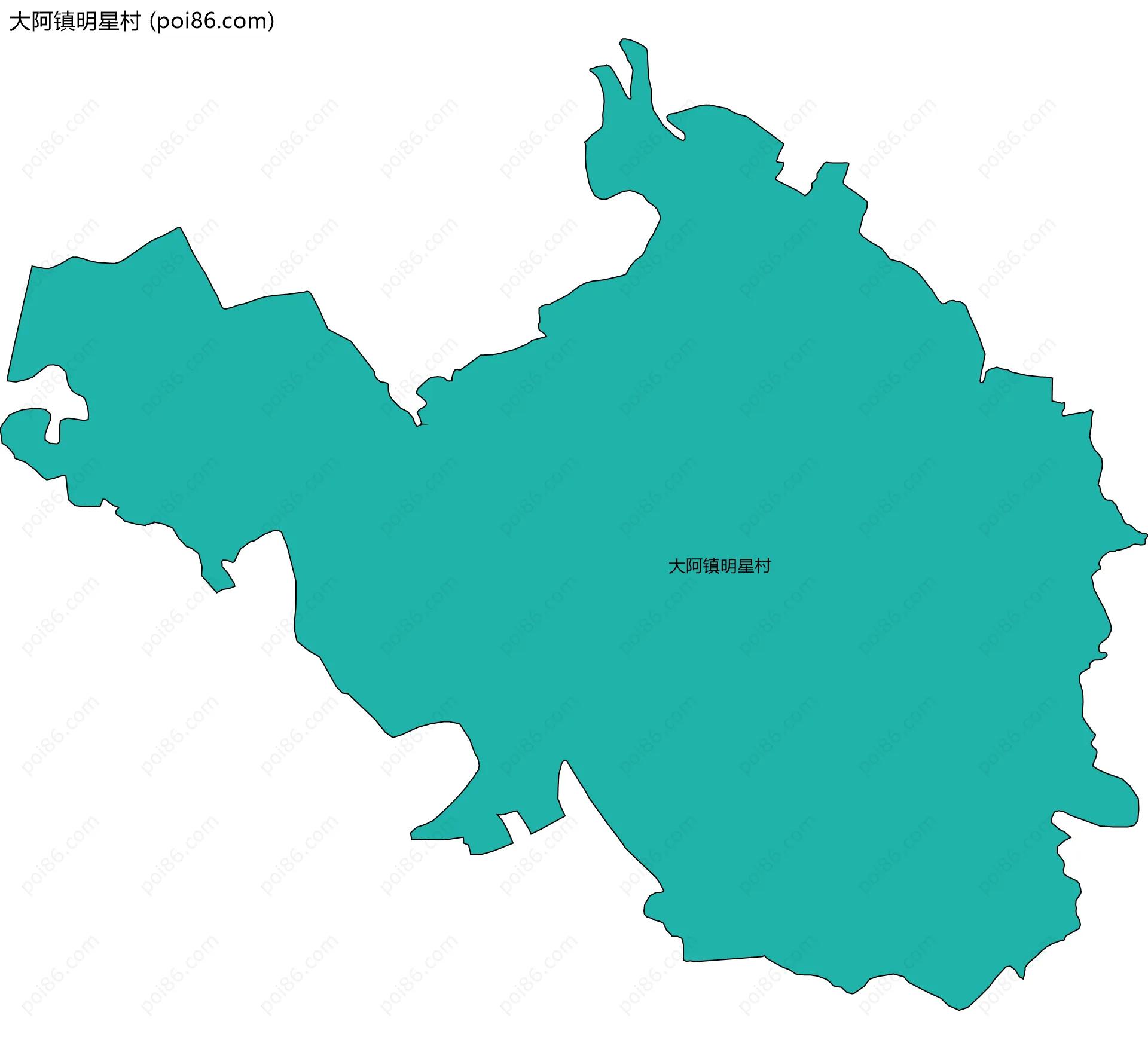 大阿镇明星村边界地图