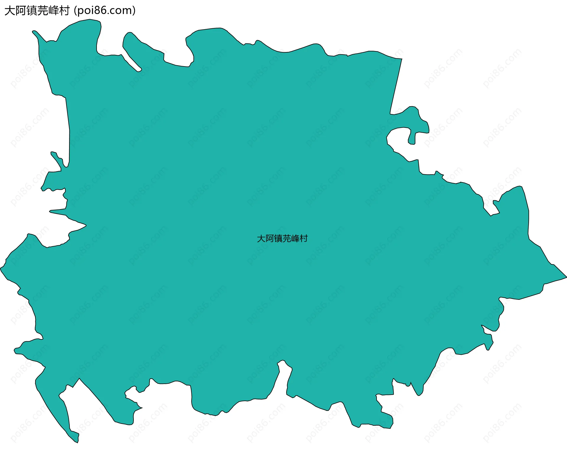 大阿镇芫峰村边界地图