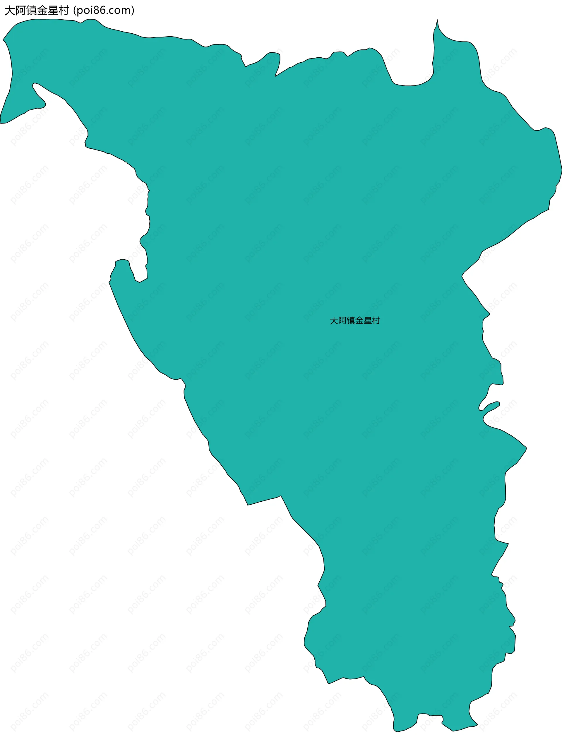 大阿镇金星村边界地图