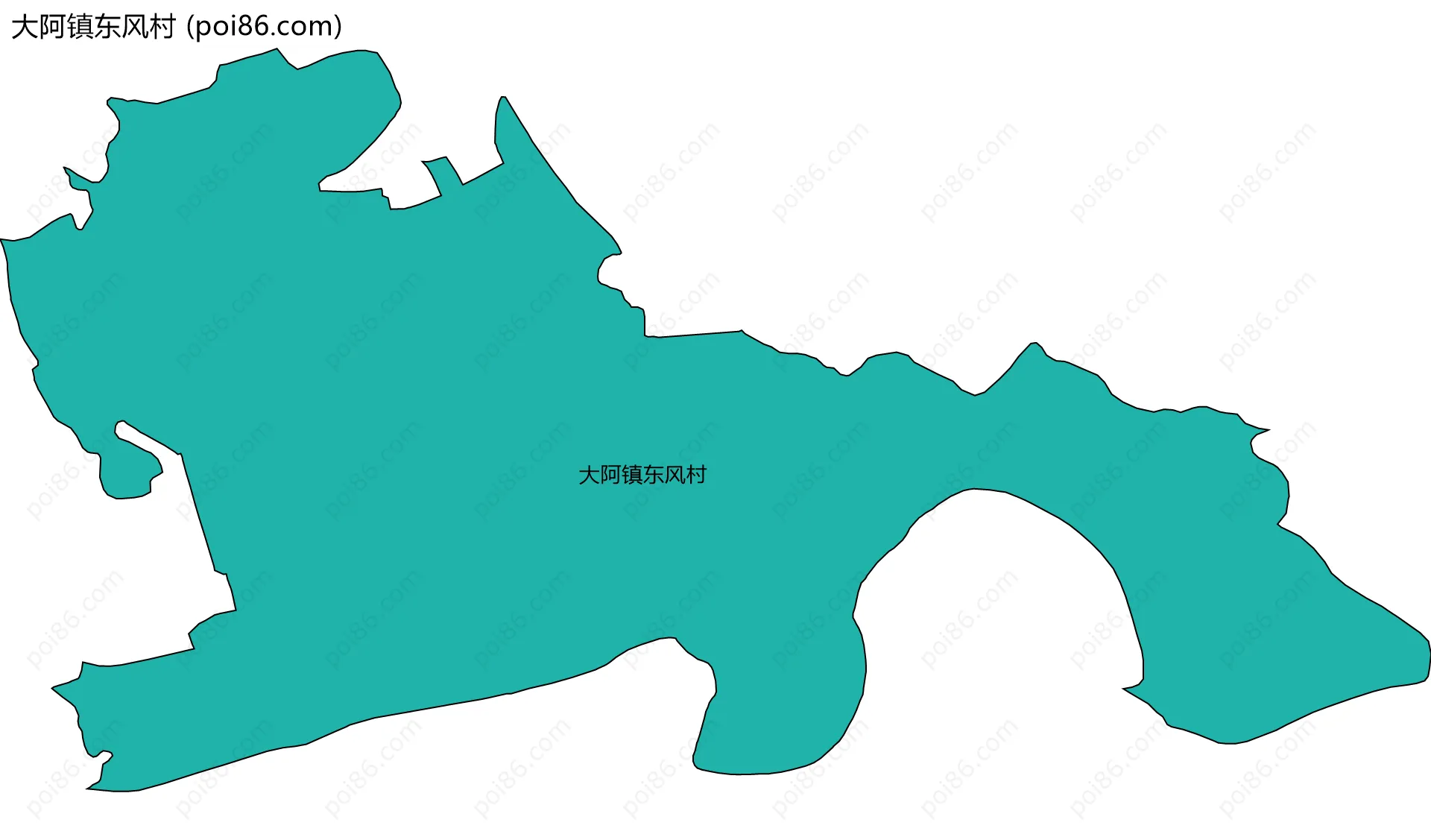 大阿镇东风村边界地图