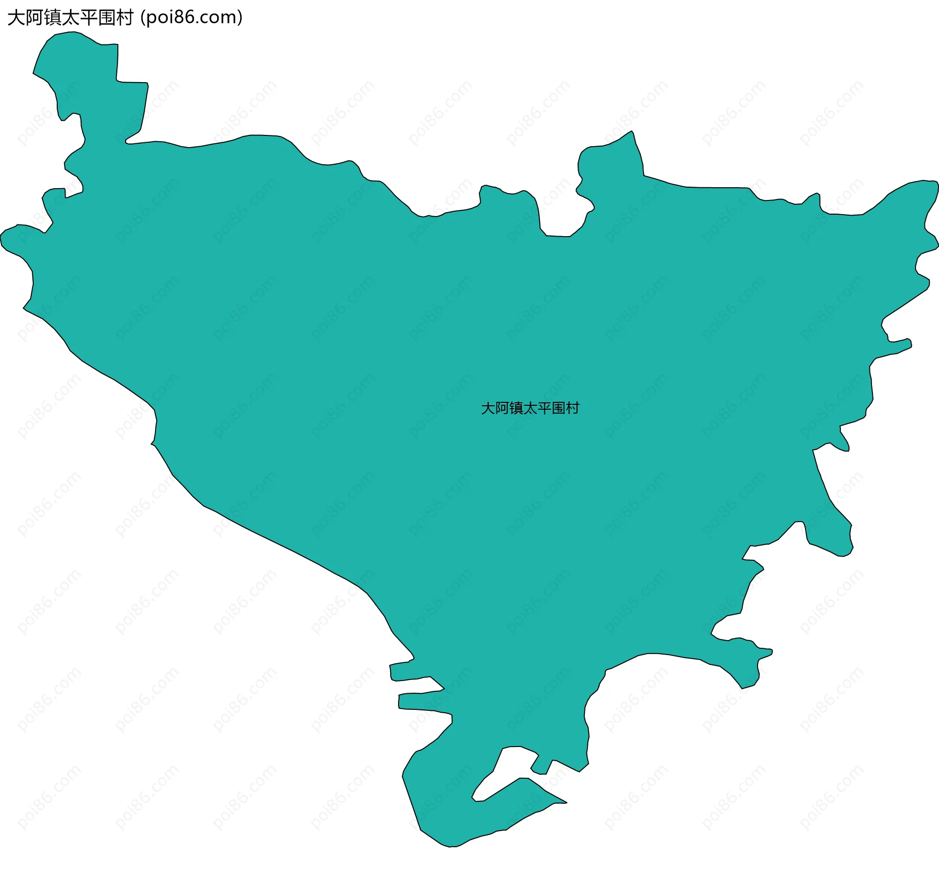 大阿镇太平围村边界地图