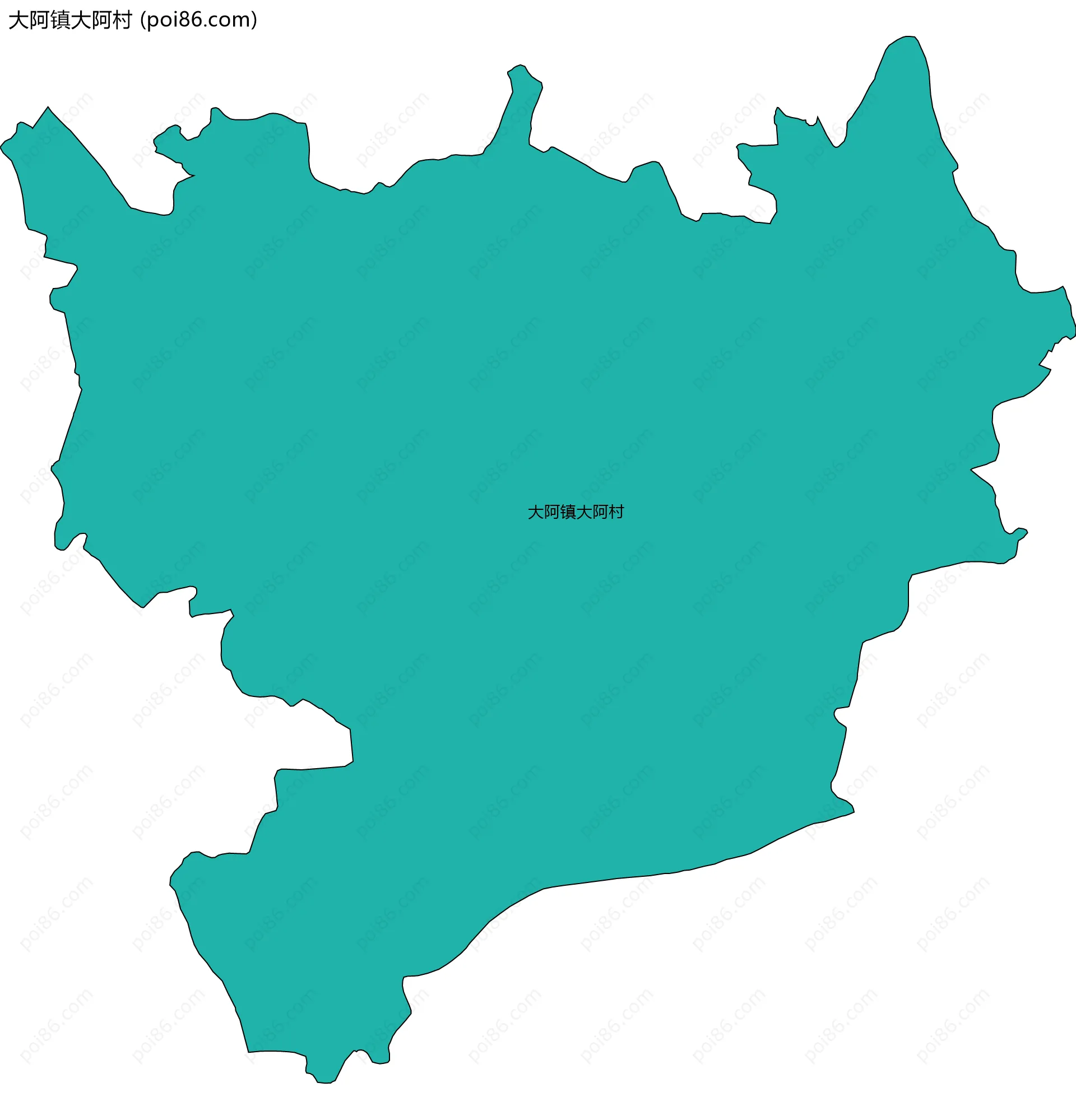 大阿镇大阿村边界地图