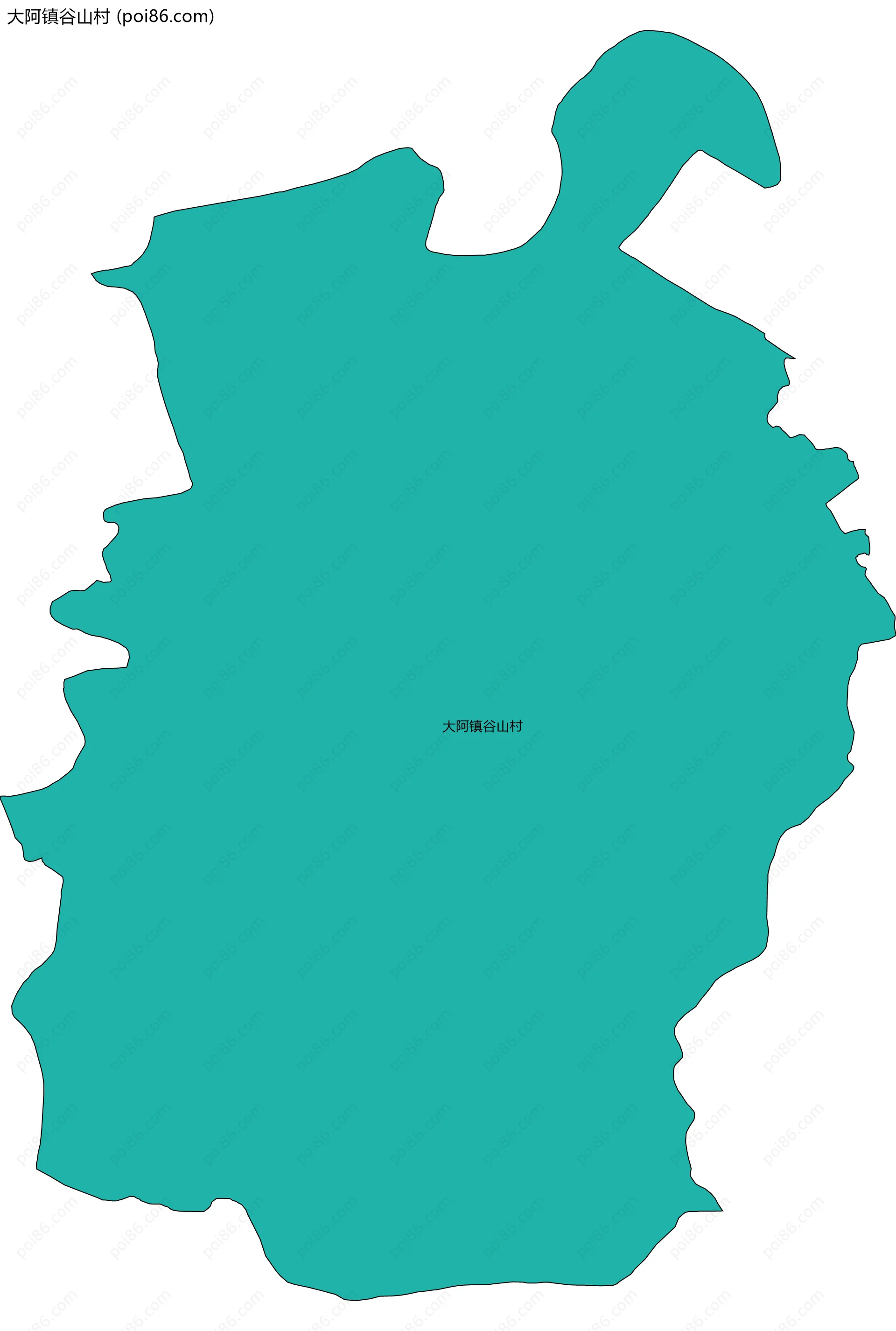 大阿镇谷山村边界地图