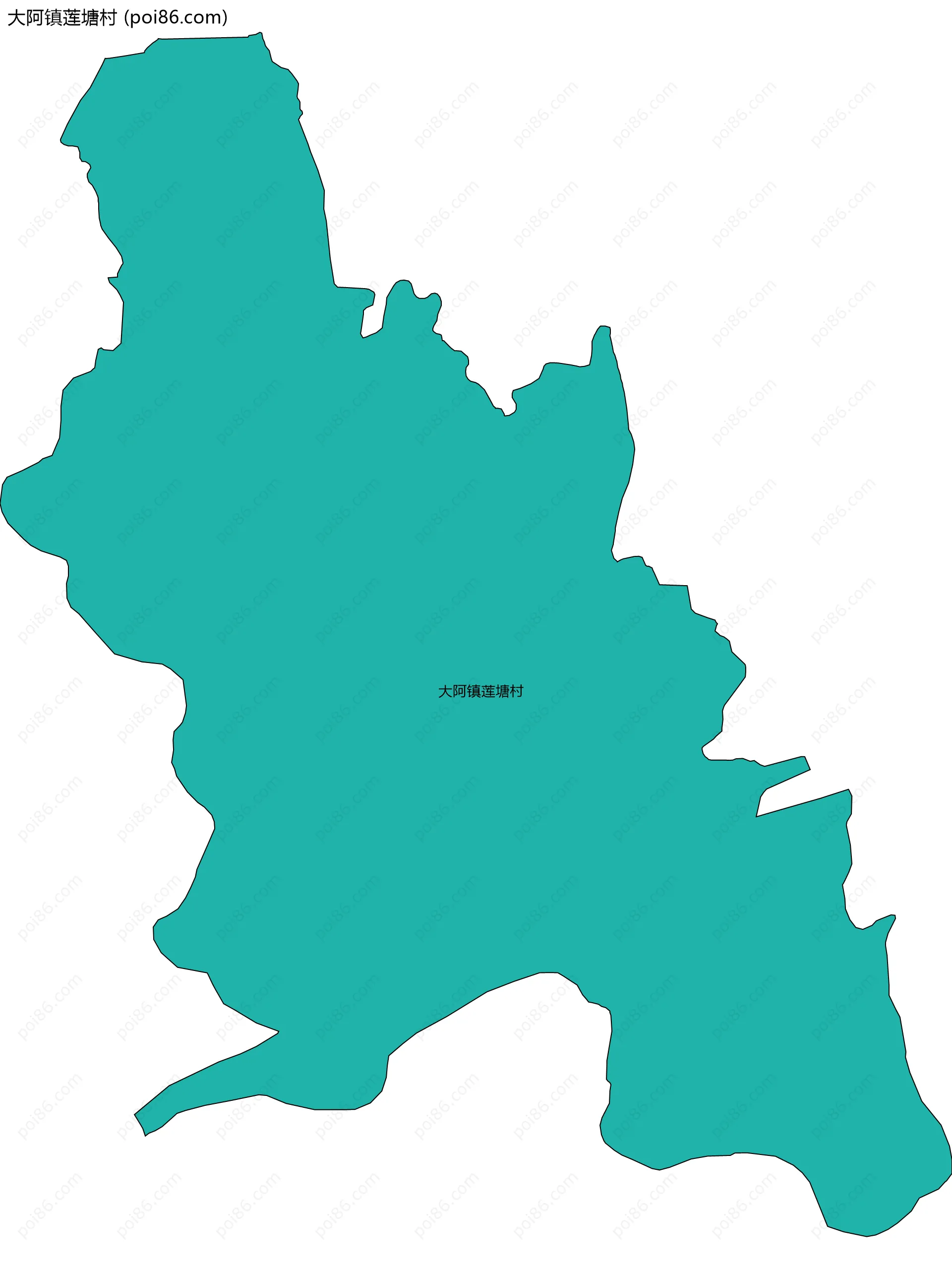 大阿镇莲塘村边界地图