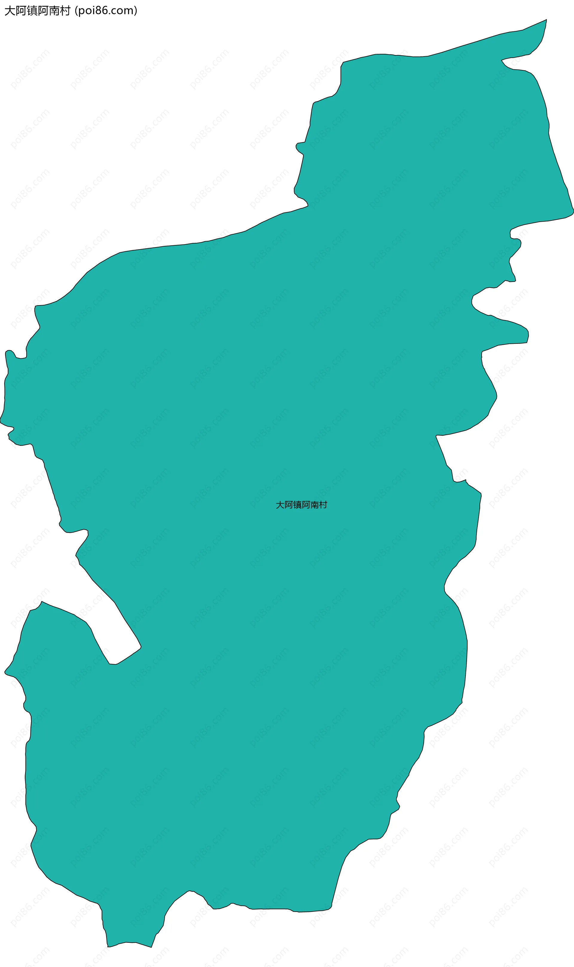 大阿镇阿南村边界地图