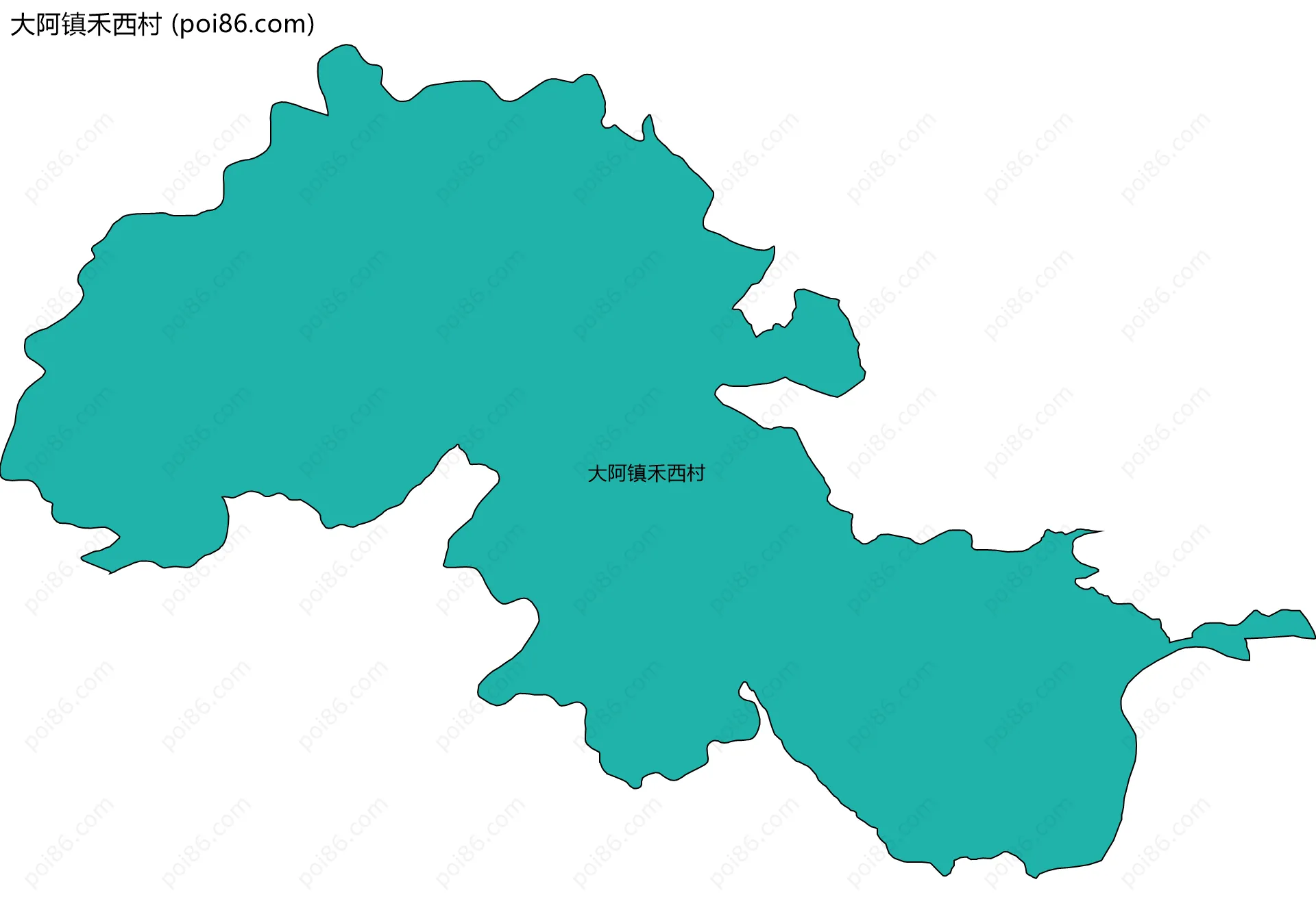 大阿镇禾西村边界地图